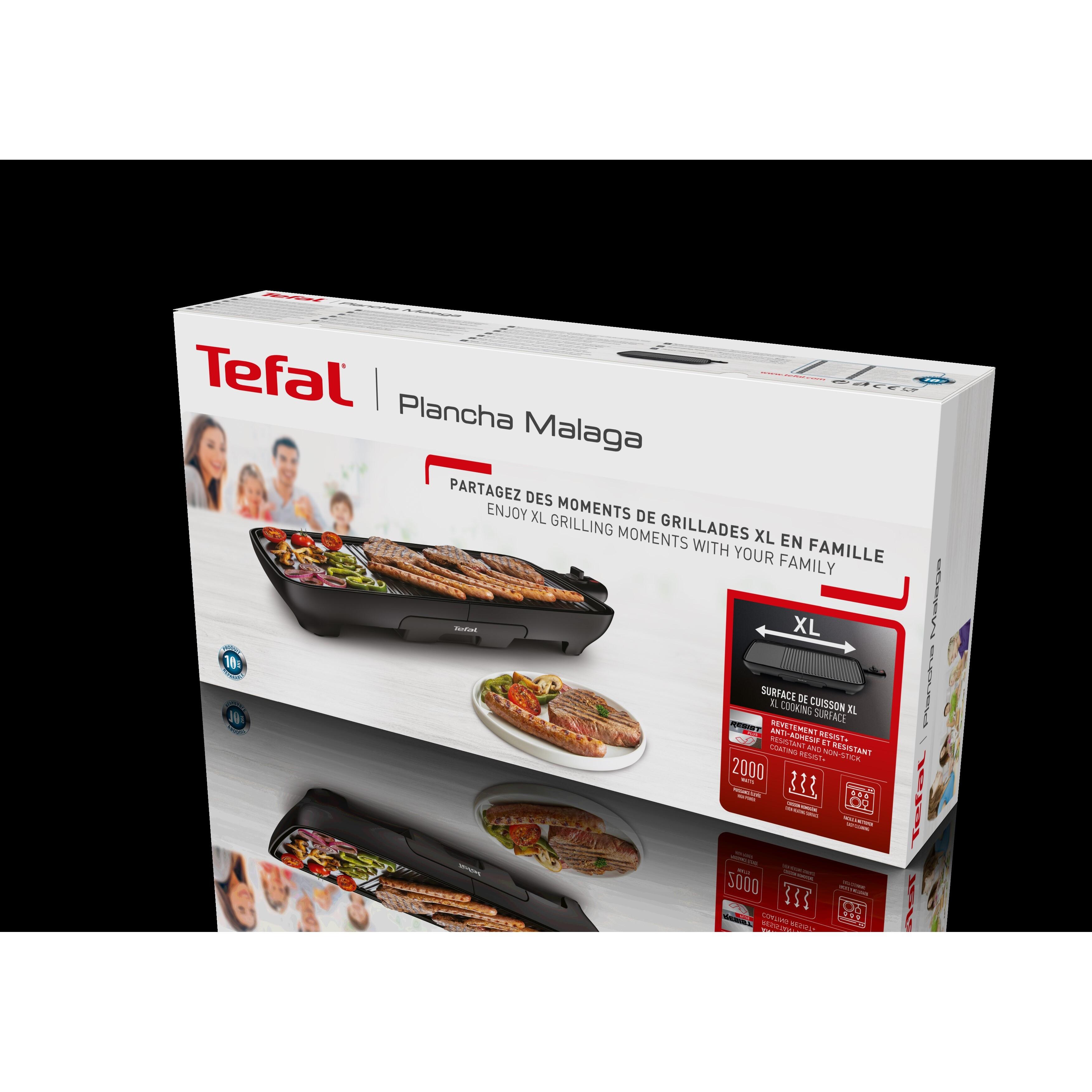 Voir la diapositive 2 : TEFAL Plancha grill TG391812 - Noir