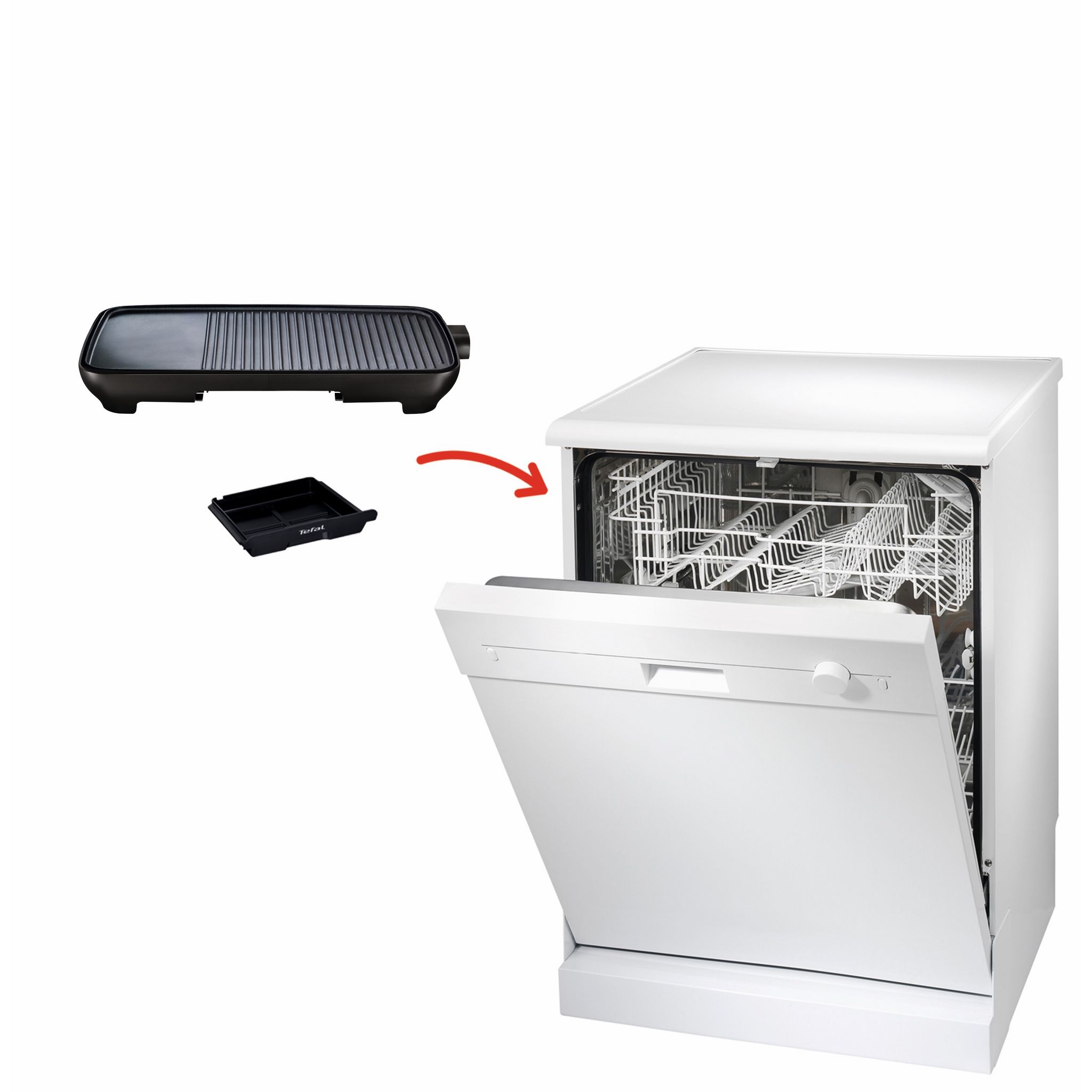 Voir la diapositive 4 : TEFAL Plancha grill TG391812 - Noir