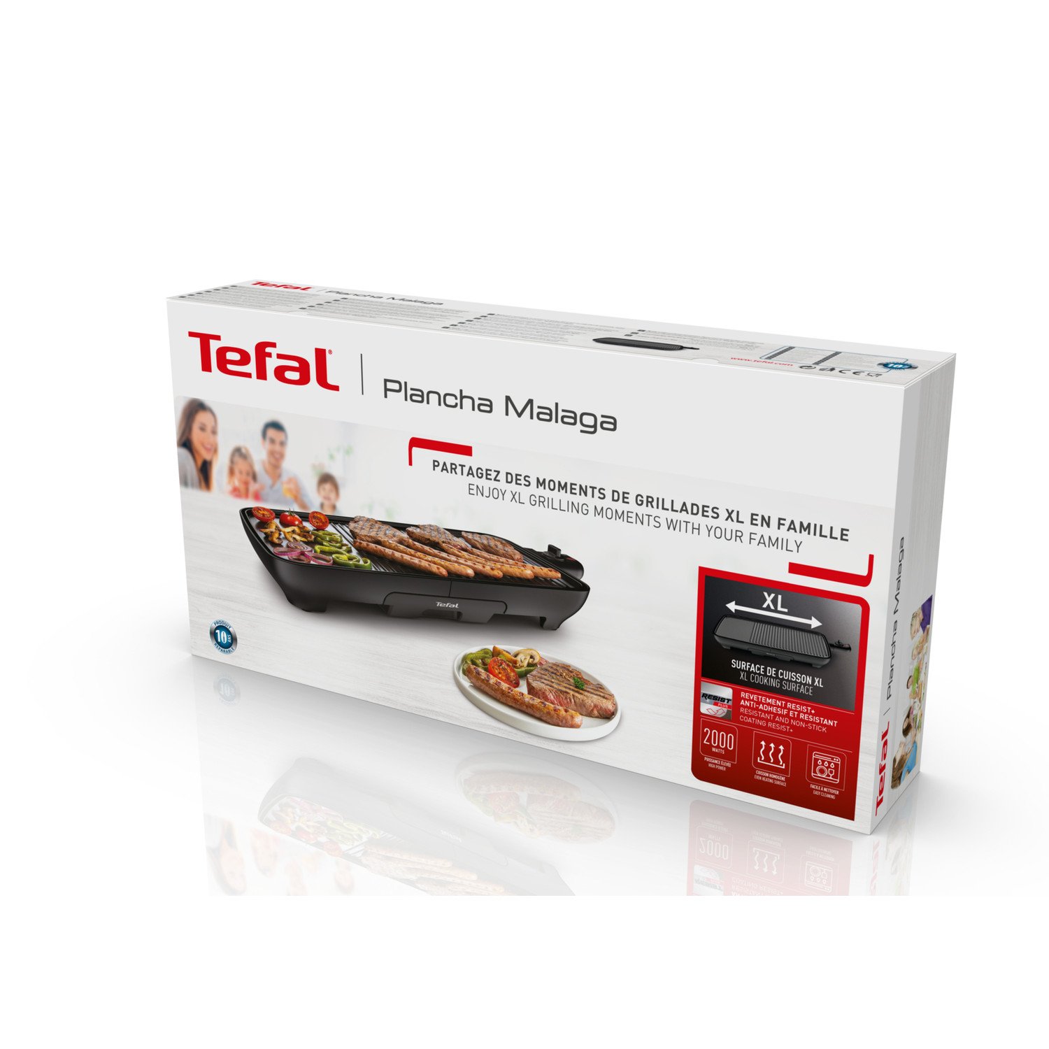 Voir la diapositive 5 : TEFAL Plancha grill TG391812 - Noir