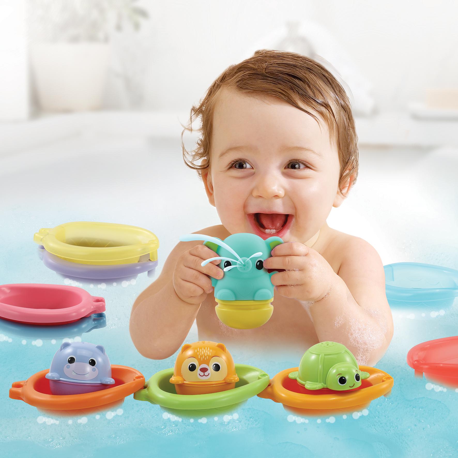 Voir la diapositive 2 : VTECH Coffret de bain Empilo Rigol'EAU