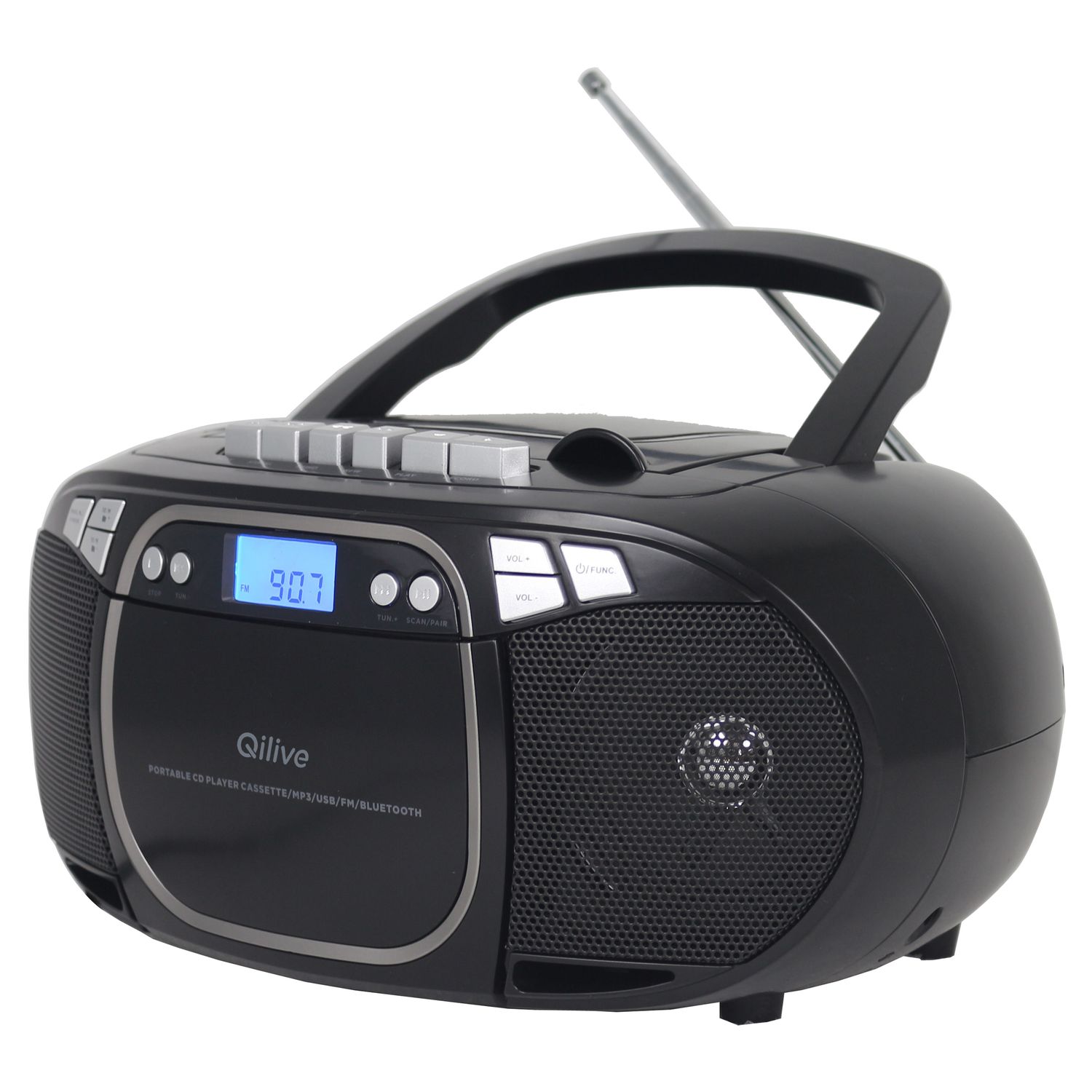 Voir la diapositive 3 : QILIVE Radio K7 CD Q1284 - Noir