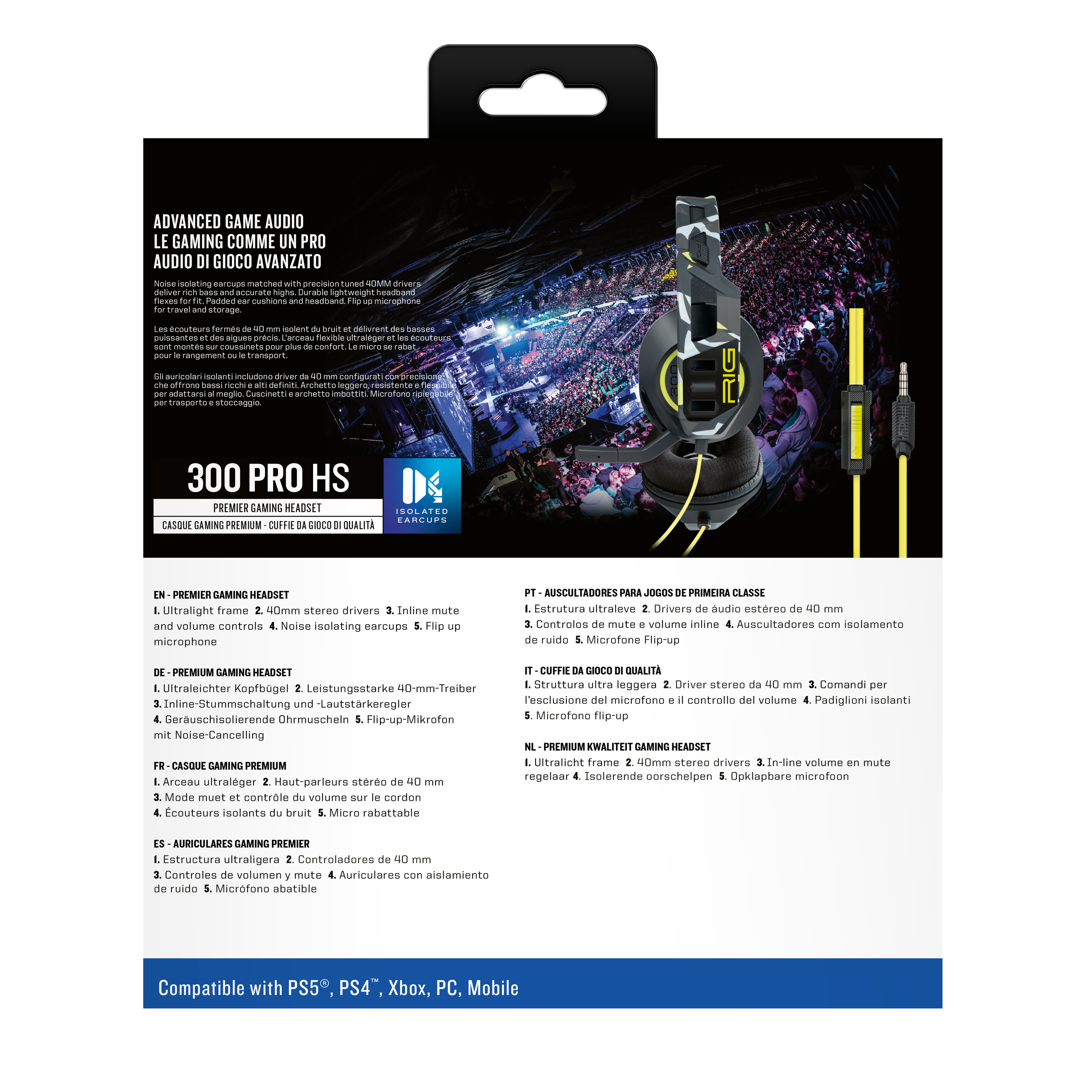 Voir la diapositive 5 : Casque Filaire Gaming RIG 300 PRO HS Camo