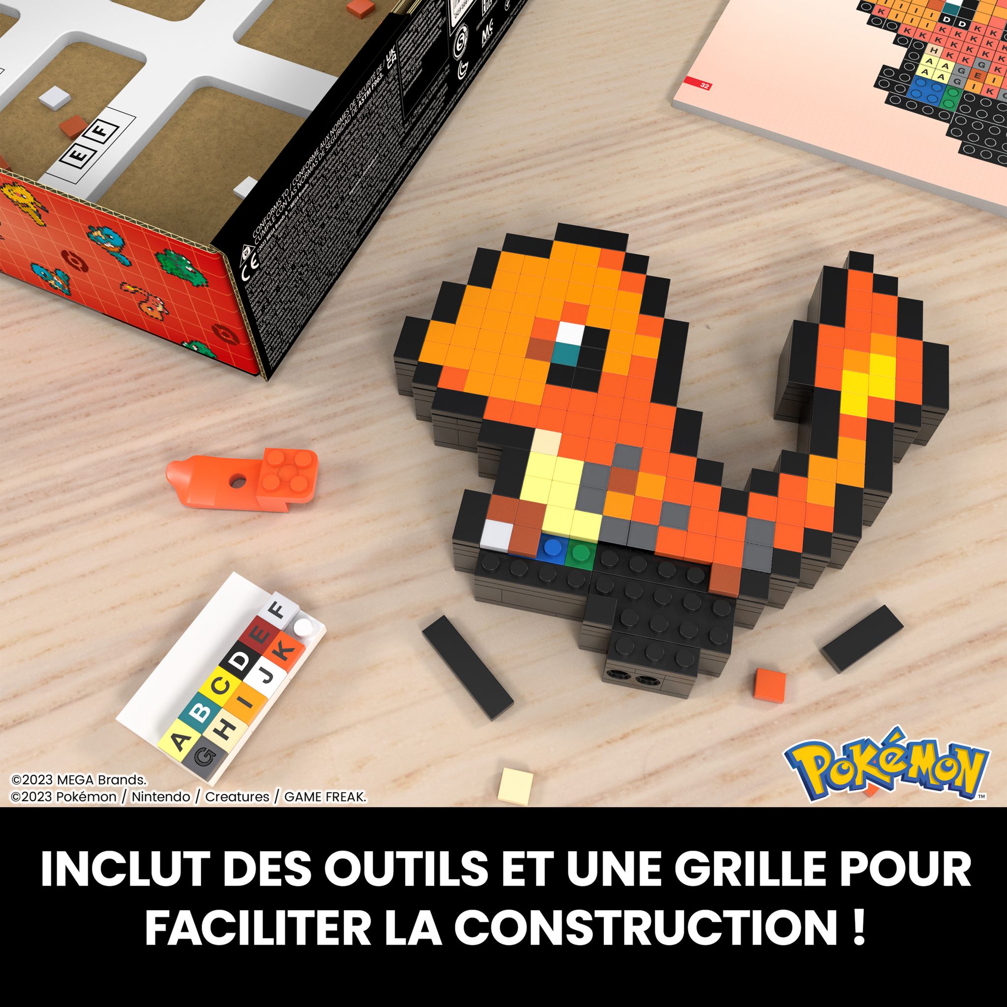 Voir la diapositive 6 : MATTEL Pixel Art Salamèche