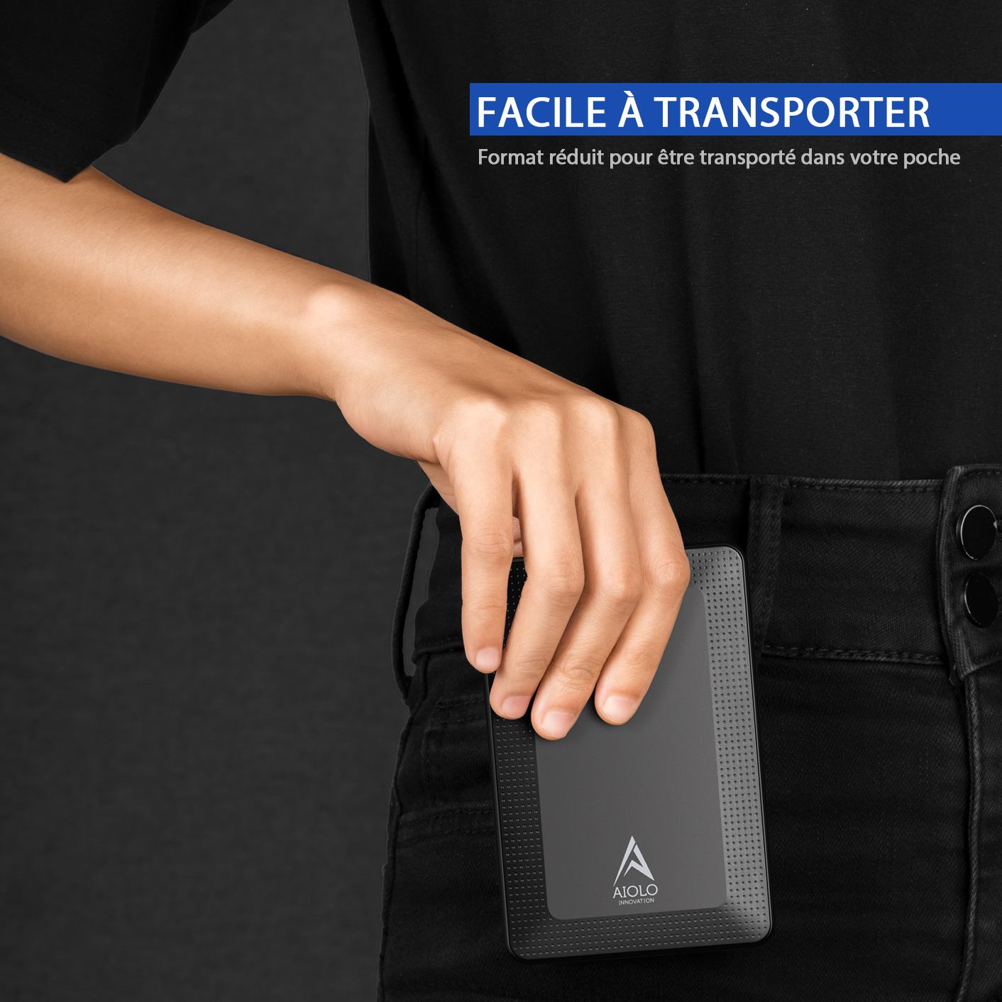 Voir la diapositive 7 : AIOLO Disque Dur Externe 500Go - Noir