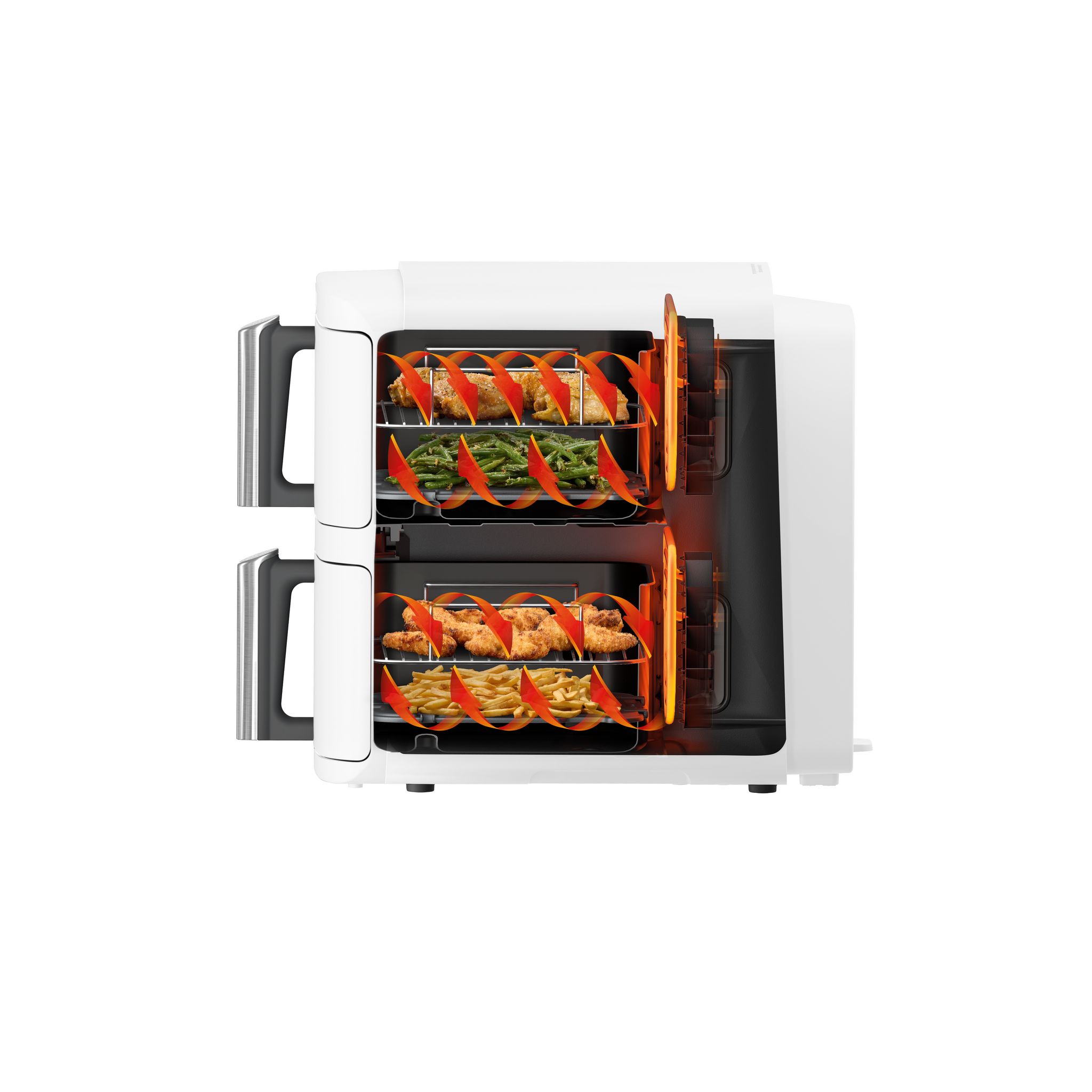 Voir la diapositive 6 : NINJA Friteuse électrique sans huile à air chaud SL400EUWH - Blanc