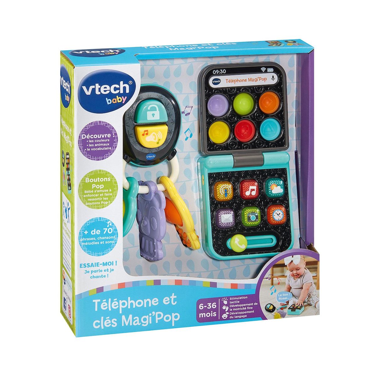 VTECH Coffret Clés et téléphone MagicPop