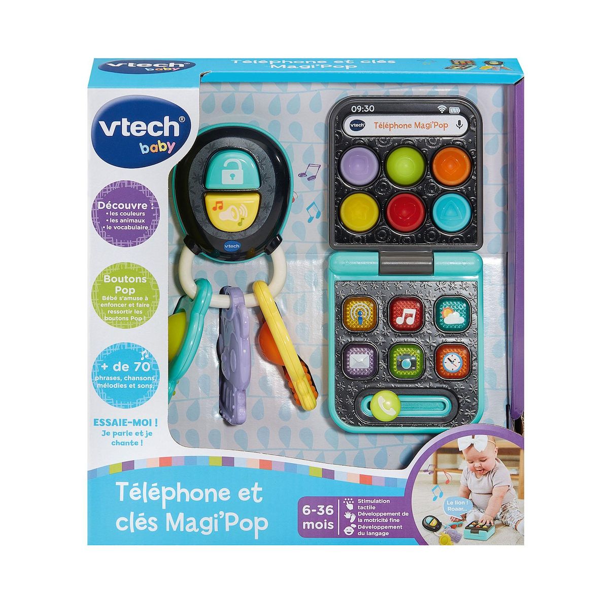 VTECH Coffret Clés et téléphone MagicPop
