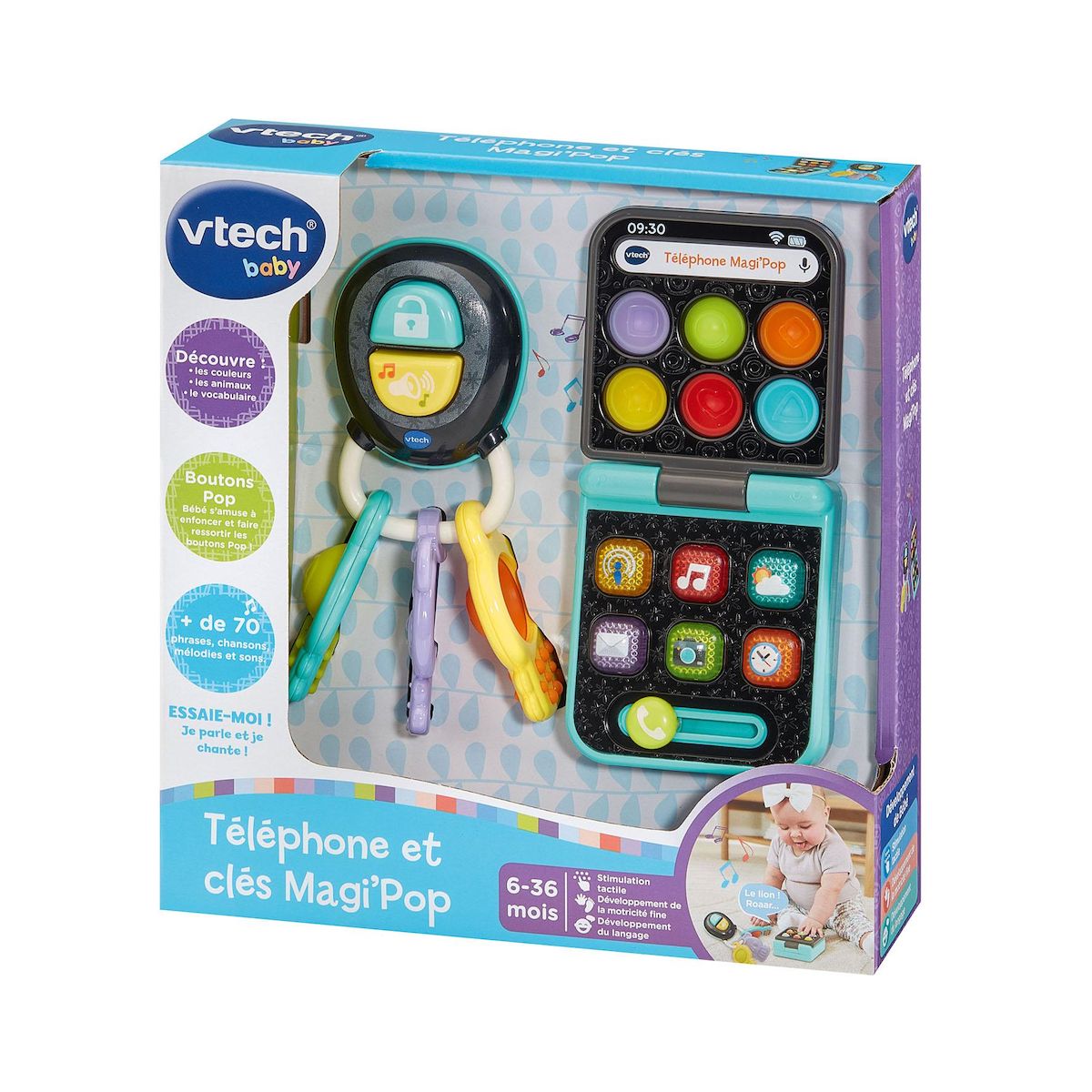 VTECH Coffret Clés et téléphone MagicPop