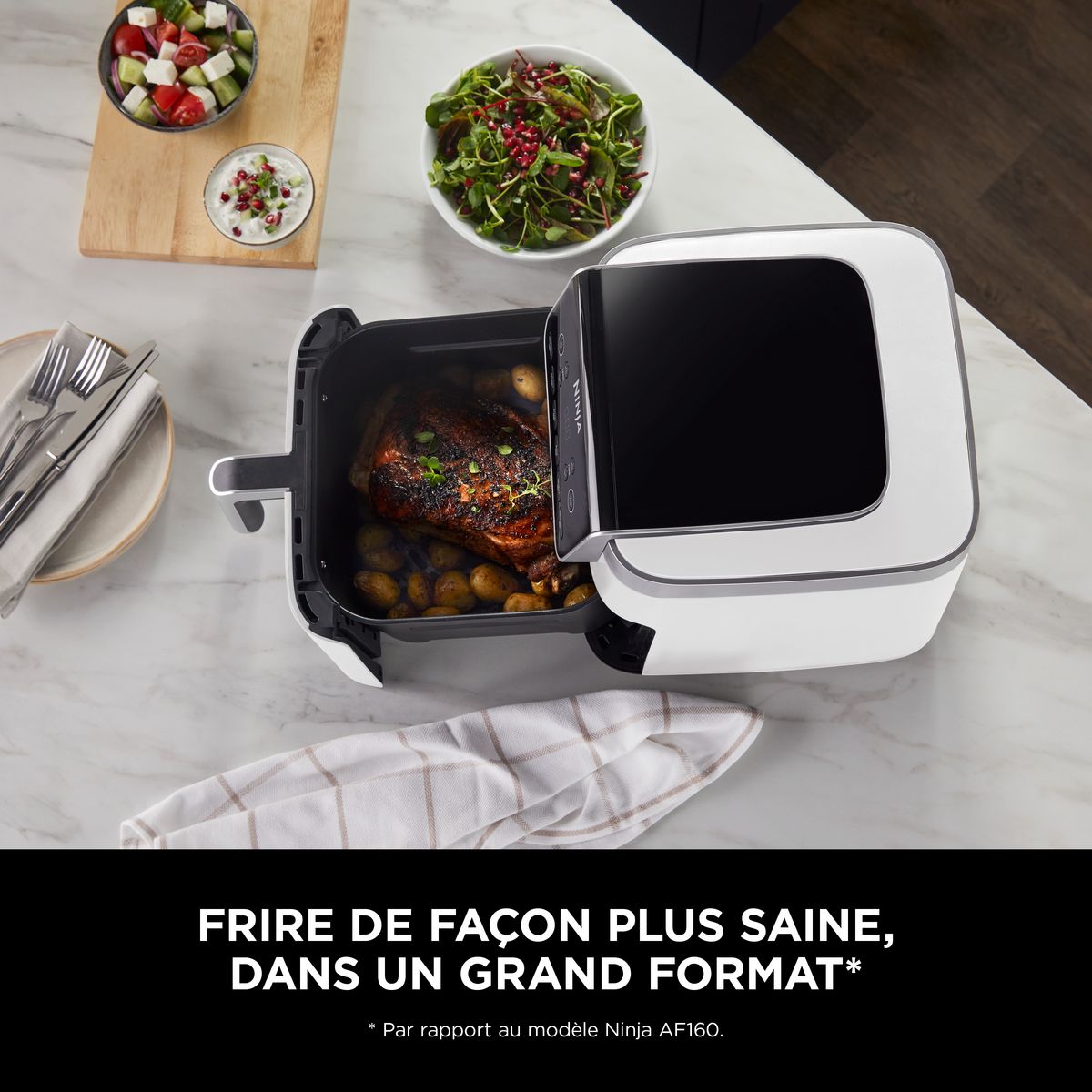 NINJA Friteuse électrique sans huile à air chaud AF180EUWH - Blanc