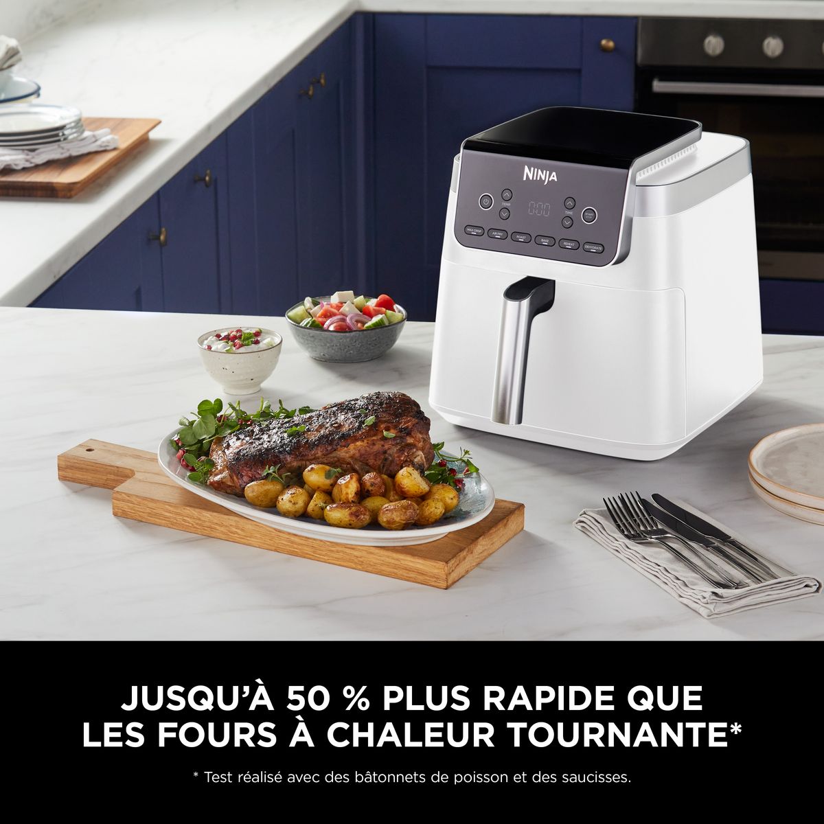 NINJA Friteuse électrique sans huile à air chaud AF180EUWH - Blanc