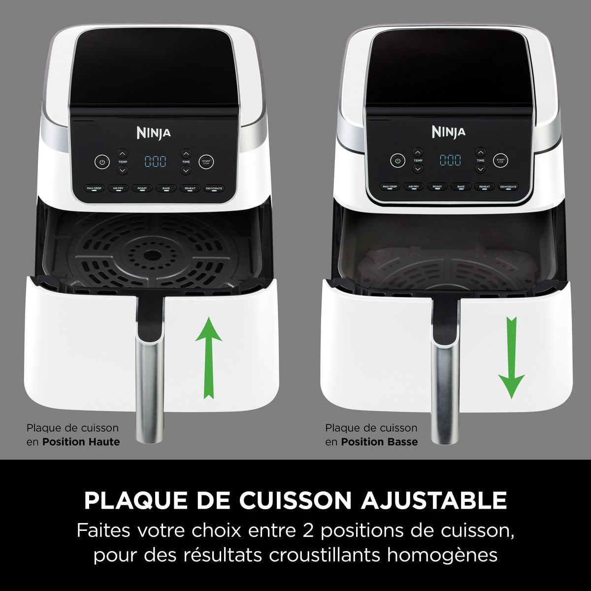NINJA Friteuse électrique sans huile à air chaud AF180EUWH - Blanc