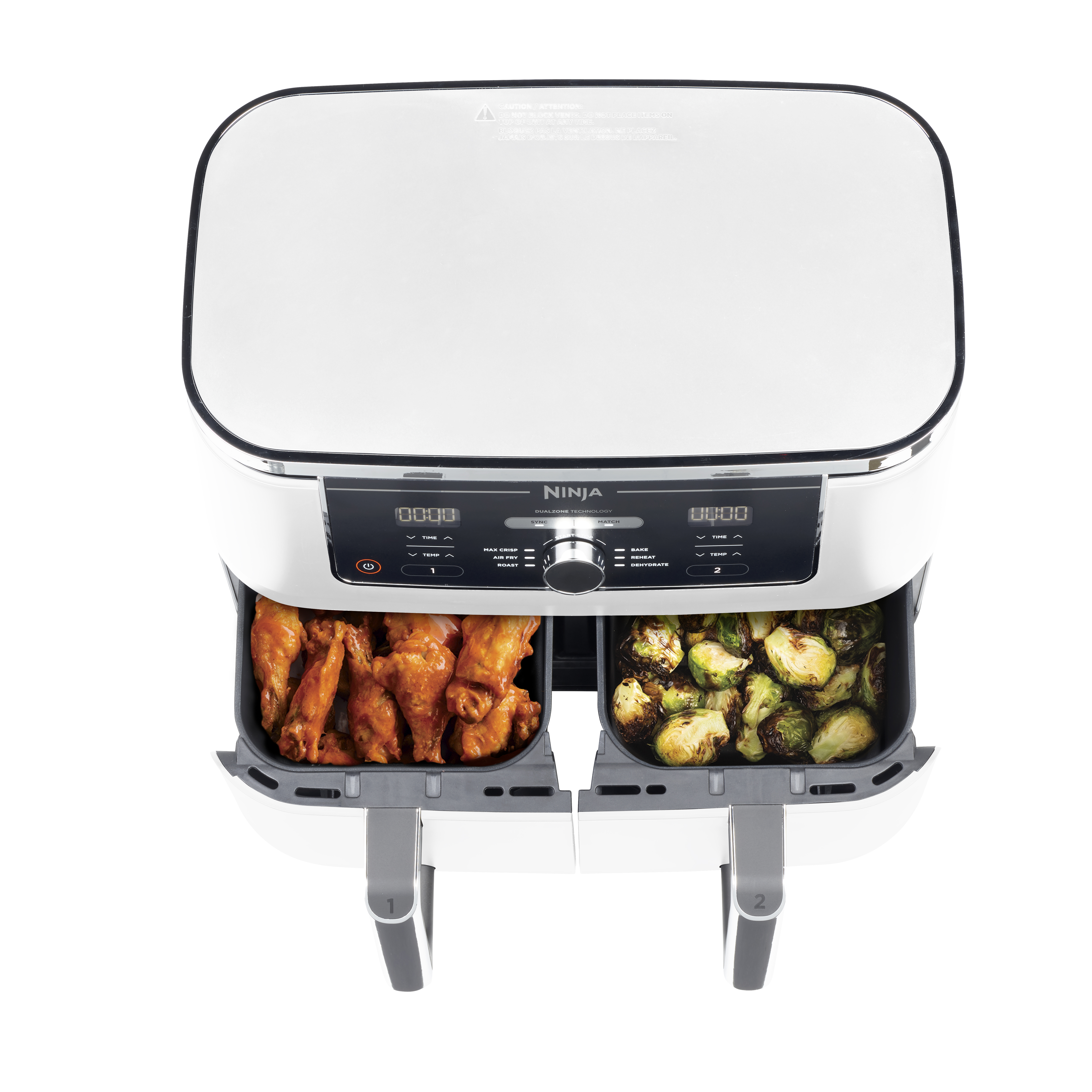 Voir la diapositive 4 : NINJA Friteuse sans huile à air chaud AF400EUWH - Blanc