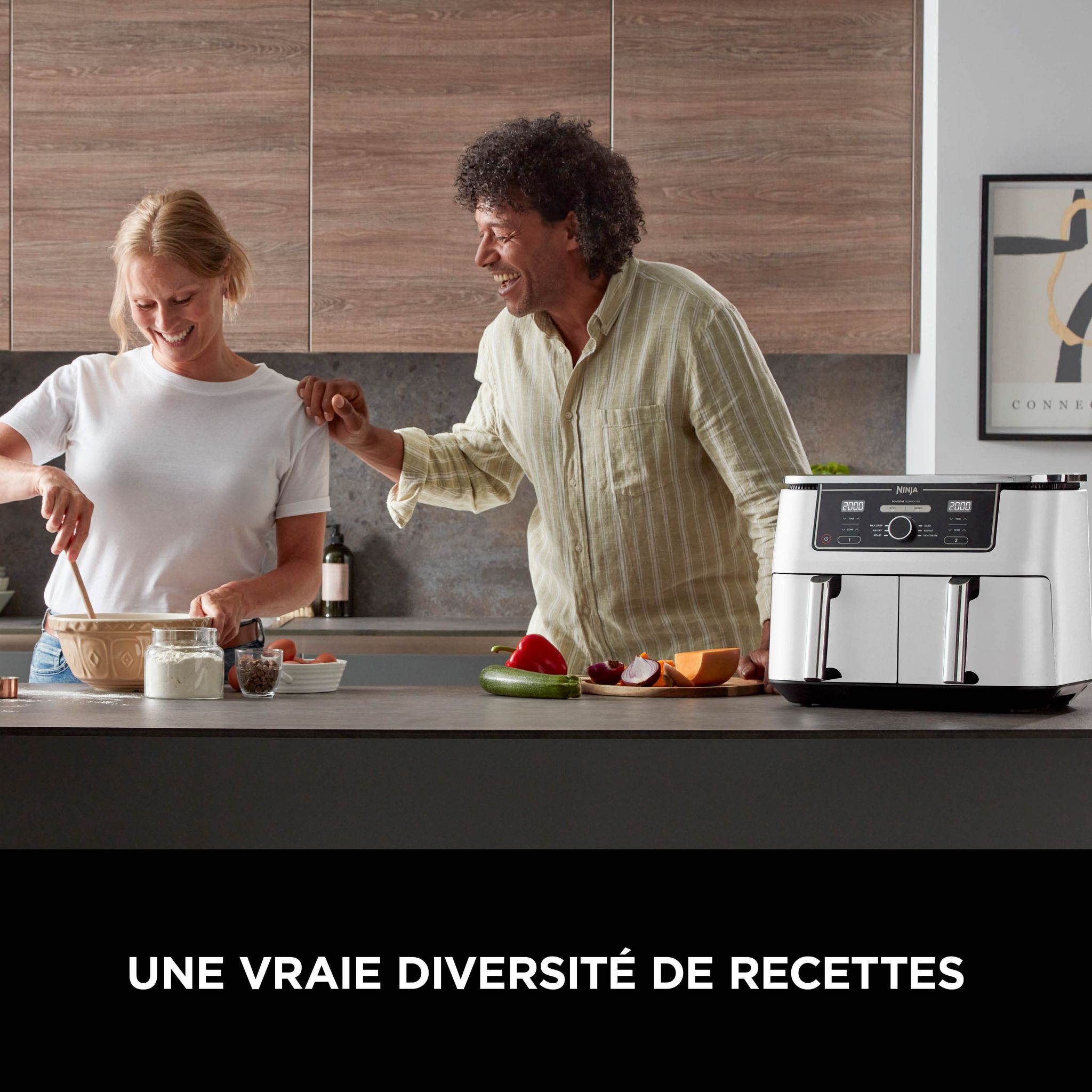 Voir la diapositive 10 : NINJA Friteuse sans huile à air chaud AF400EUWH - Blanc