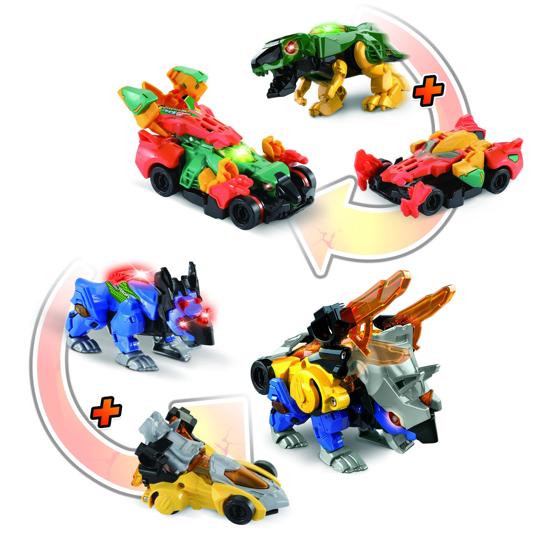 Voir la diapositive 3 : VTECH Véhicule Petits Switch and Go Dinos Combo