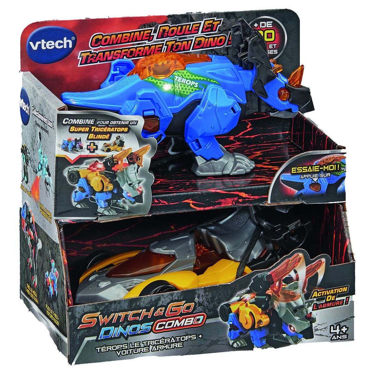 VTECH Véhicule Petits Switch and Go Dinos Combo