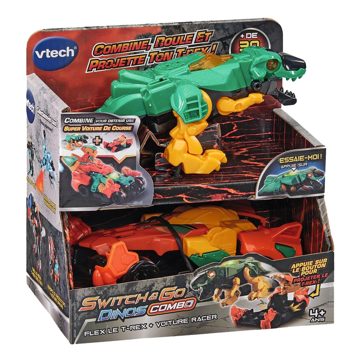 VTECH Véhicule Petits Switch and Go Dinos Combo