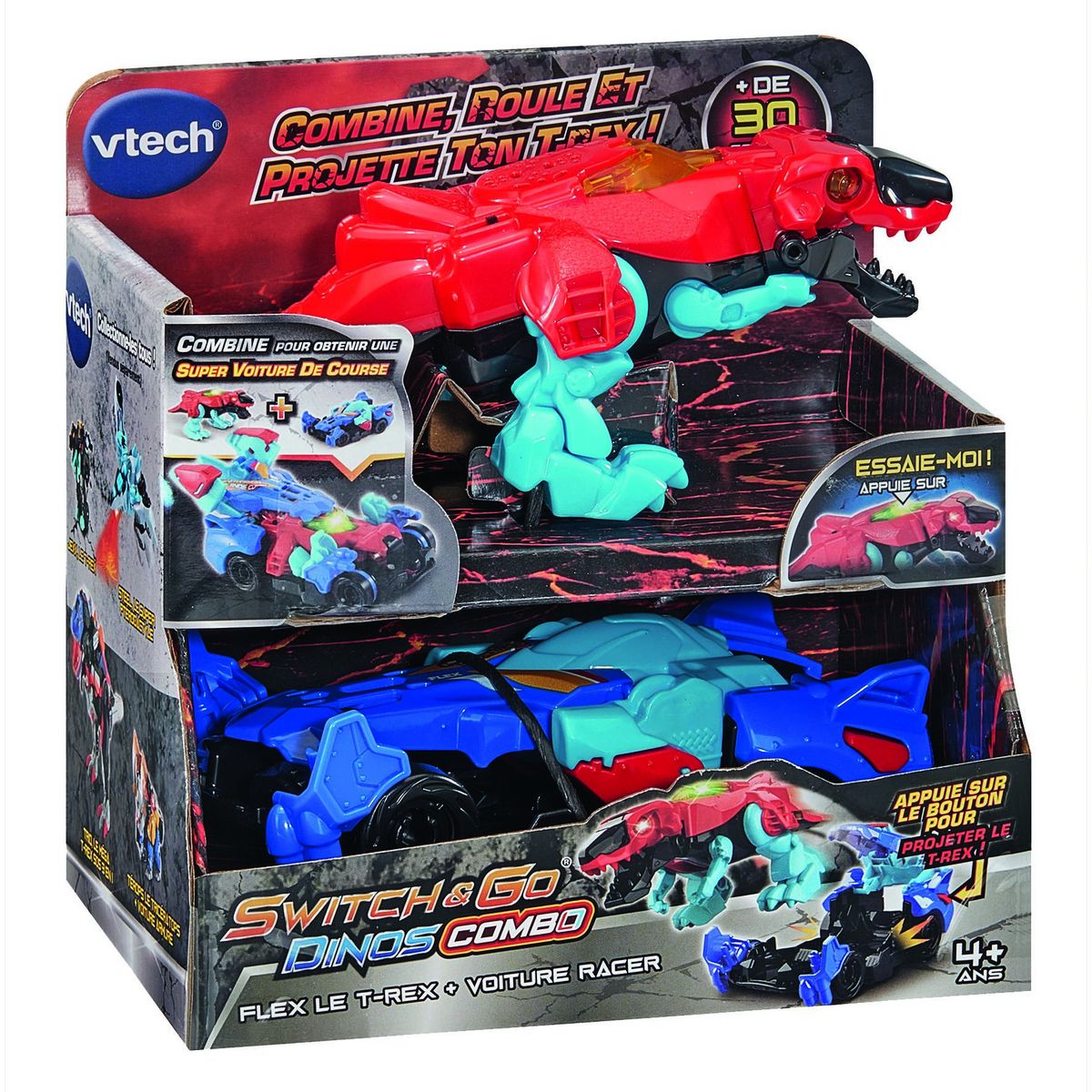 VTECH Véhicule Petits Switch and Go Dinos Combo