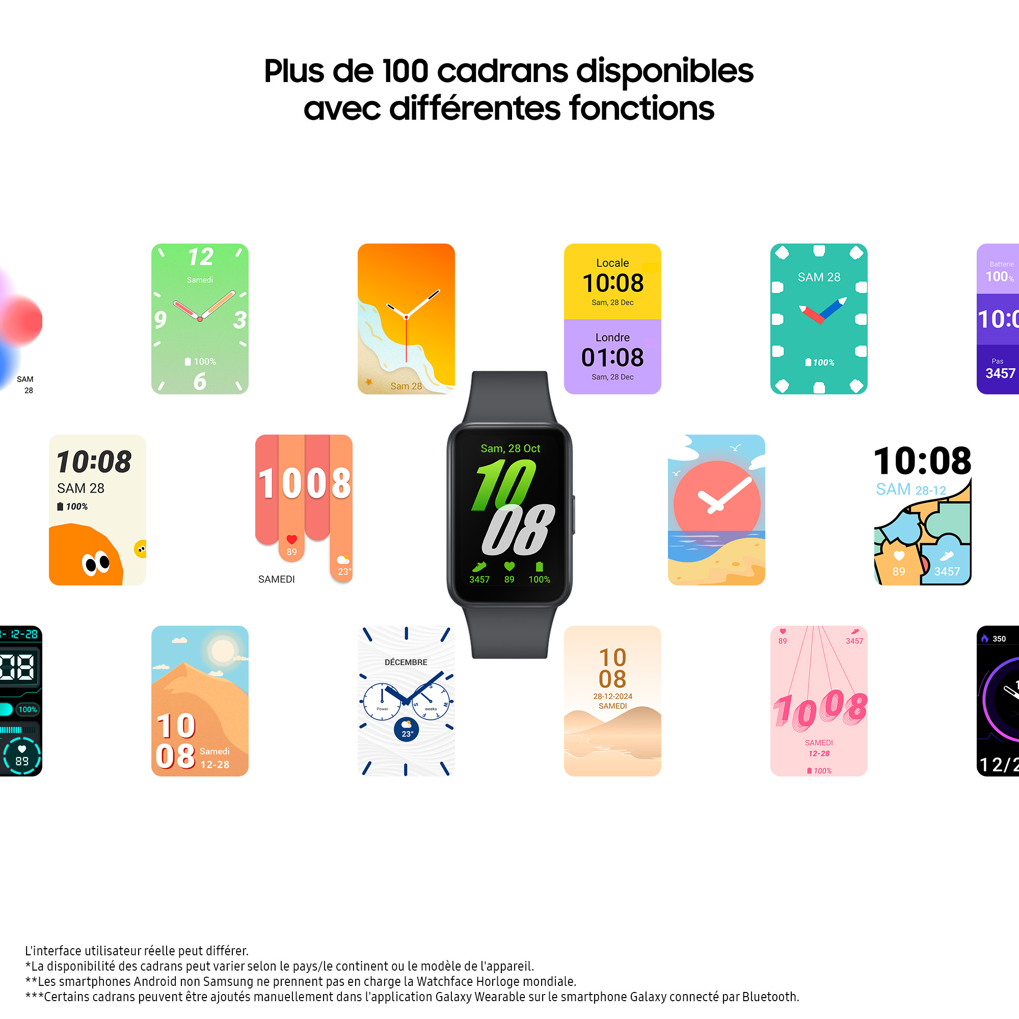 Voir la diapositive 7 : SAMSUNG Montre connectée Galaxy Fit3 - Gris