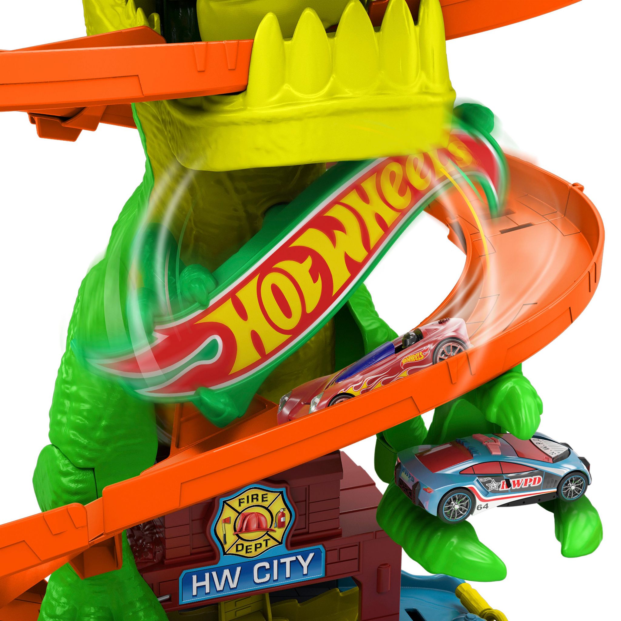 Voir la diapositive 4 : MATTEL Circuit T-Rex bataille de feu - Hot Wheels