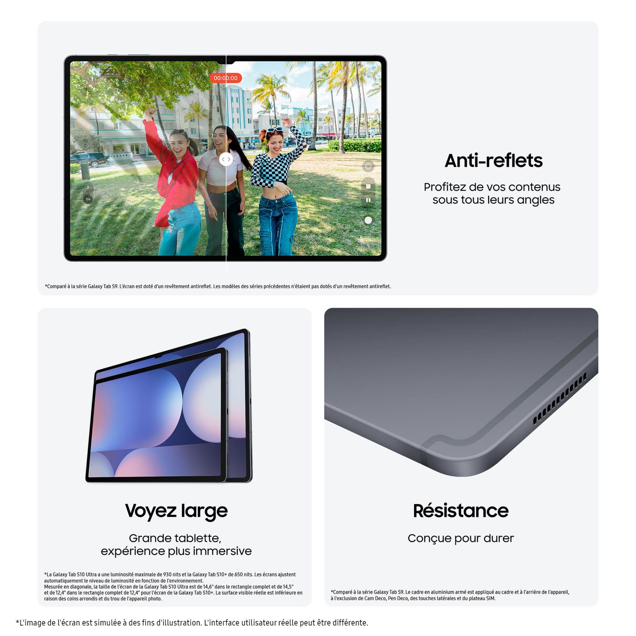 Voir la diapositive 4 : SAMSUNG Tablette Galaxy TAB S10 ULTRA 14.6 pouces - Noir