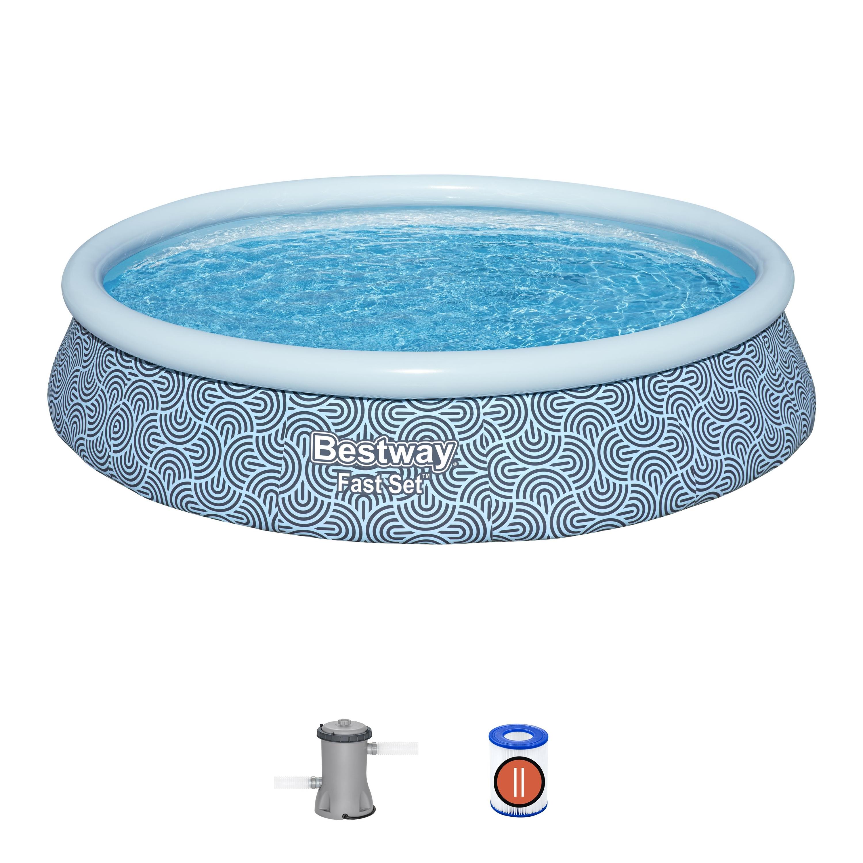 BESTWAY Kit Piscine Gonflable - Fast Set - 396 X 84 Cm