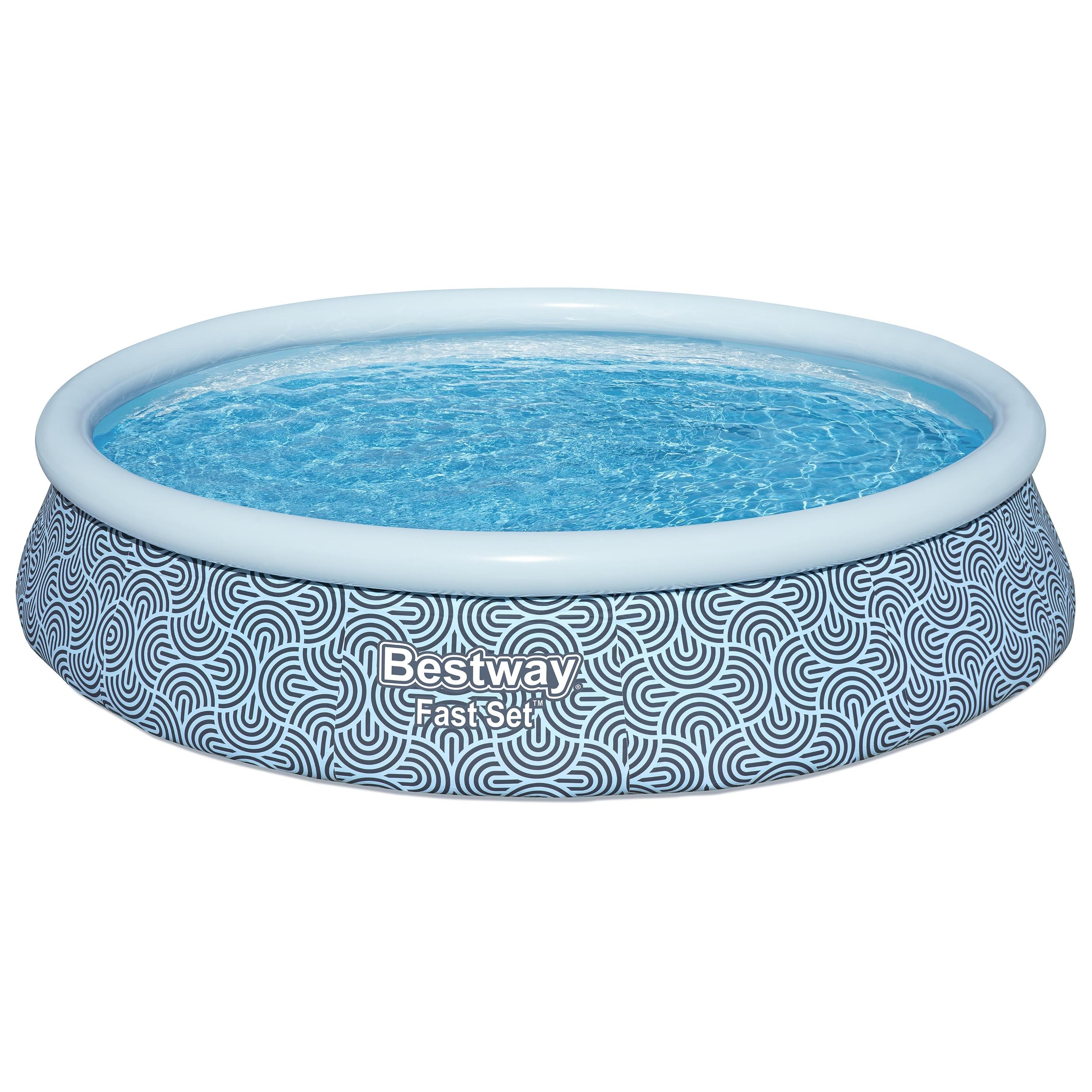 Voir la diapositive 3 : BESTWAY Kit Piscine Gonflable - Fast Set - 396 X 84 Cm