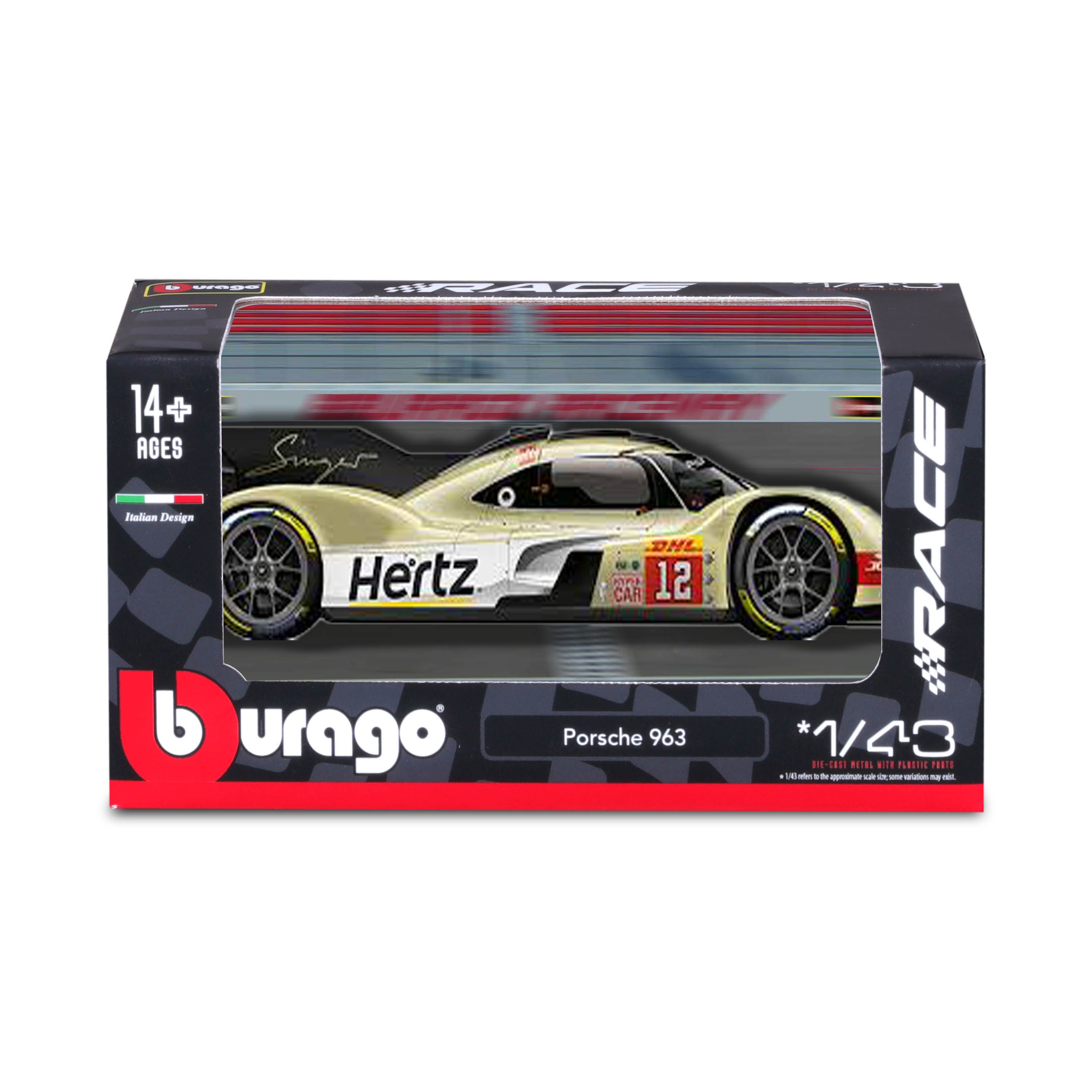 Voir la diapositive 4 : BBURAGO Voiture Porsche 963 échelle 1/43ème