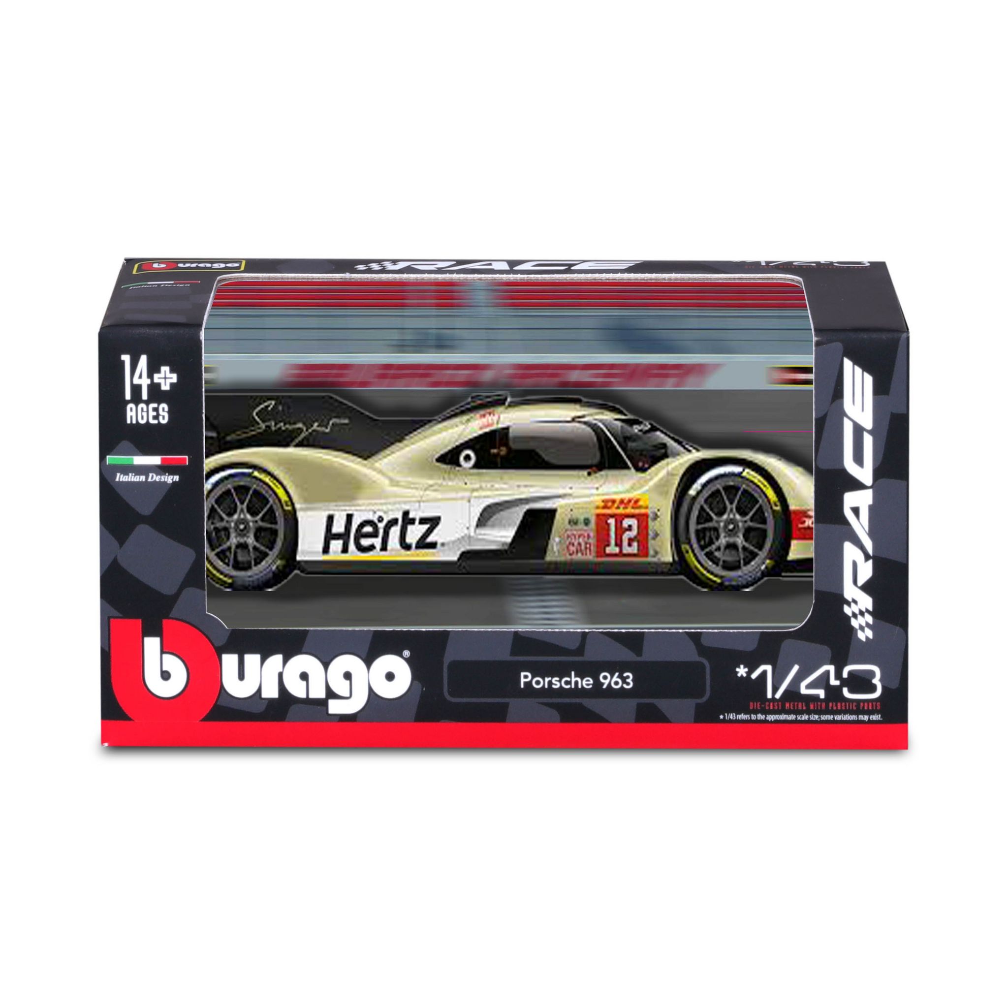 Voir la diapositive 4 : BBURAGO Voiture Porsche 963 échelle 1/43ème