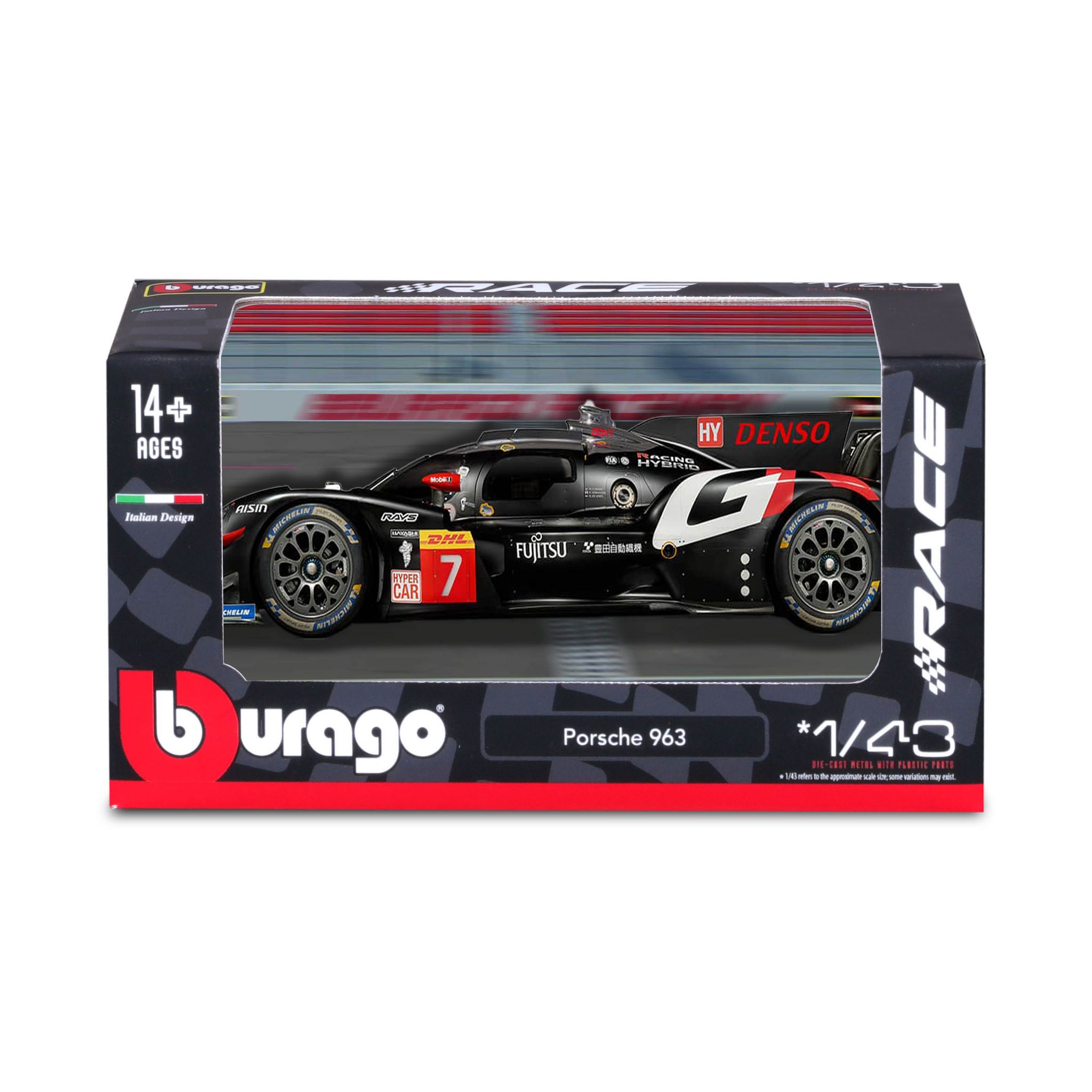 Voir la diapositive 5 : BBURAGO Voiture Porsche 963 échelle 1/43ème