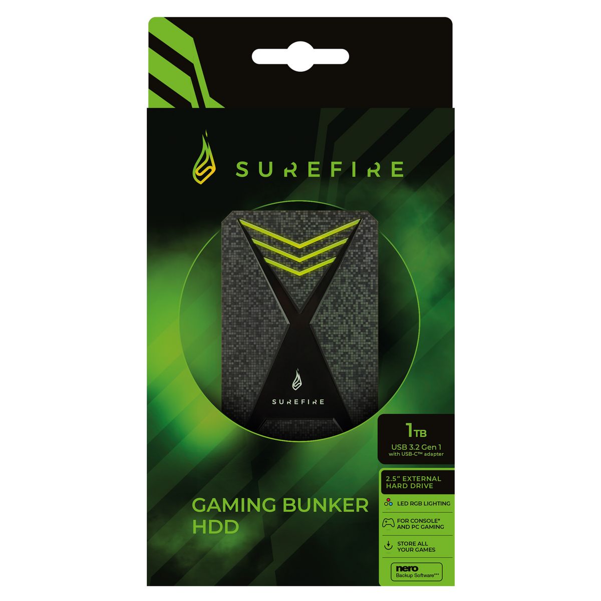Surfire Disque Dur Externe Gaming Bunker 1TO