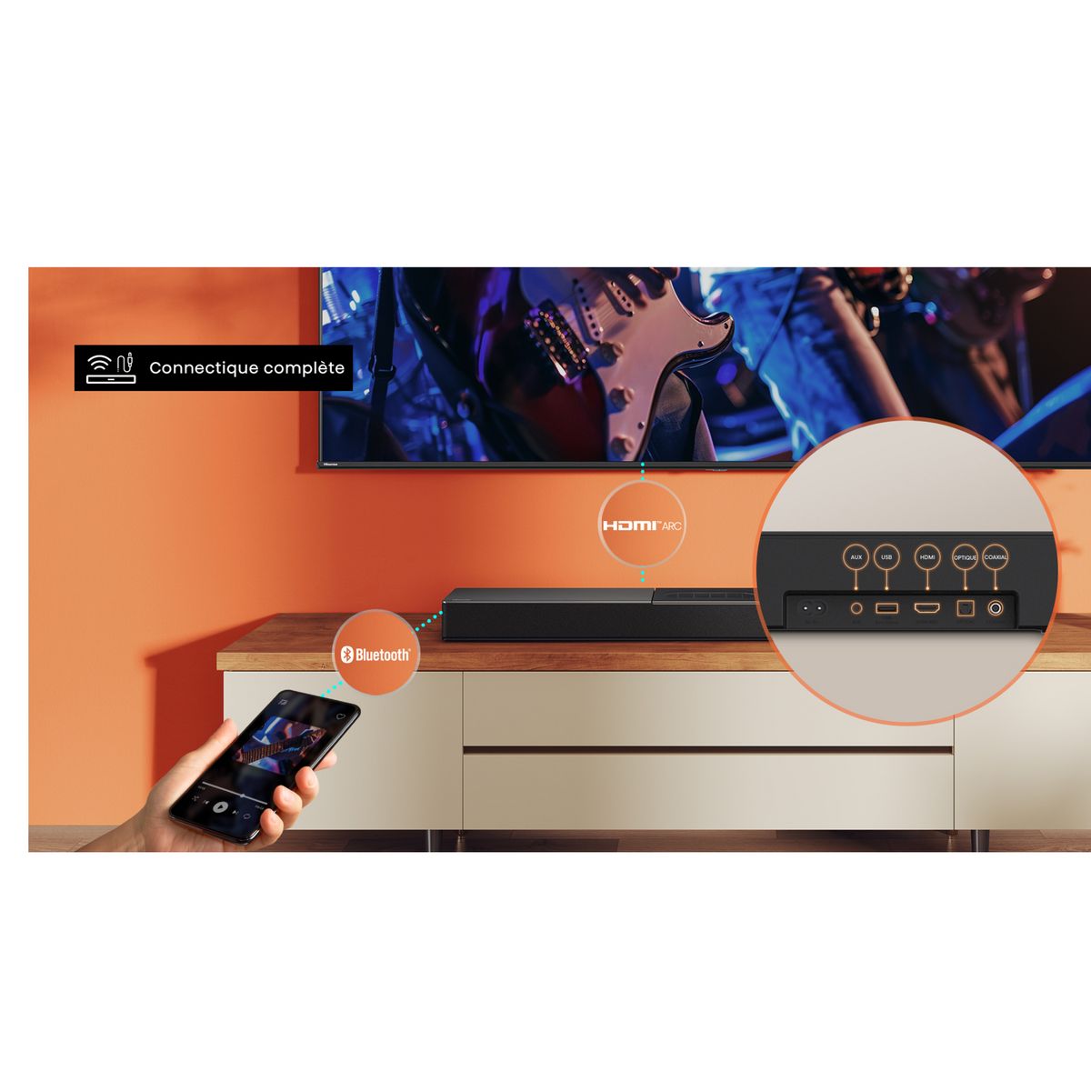 HISENSE Barre de son HS2000 - Noir