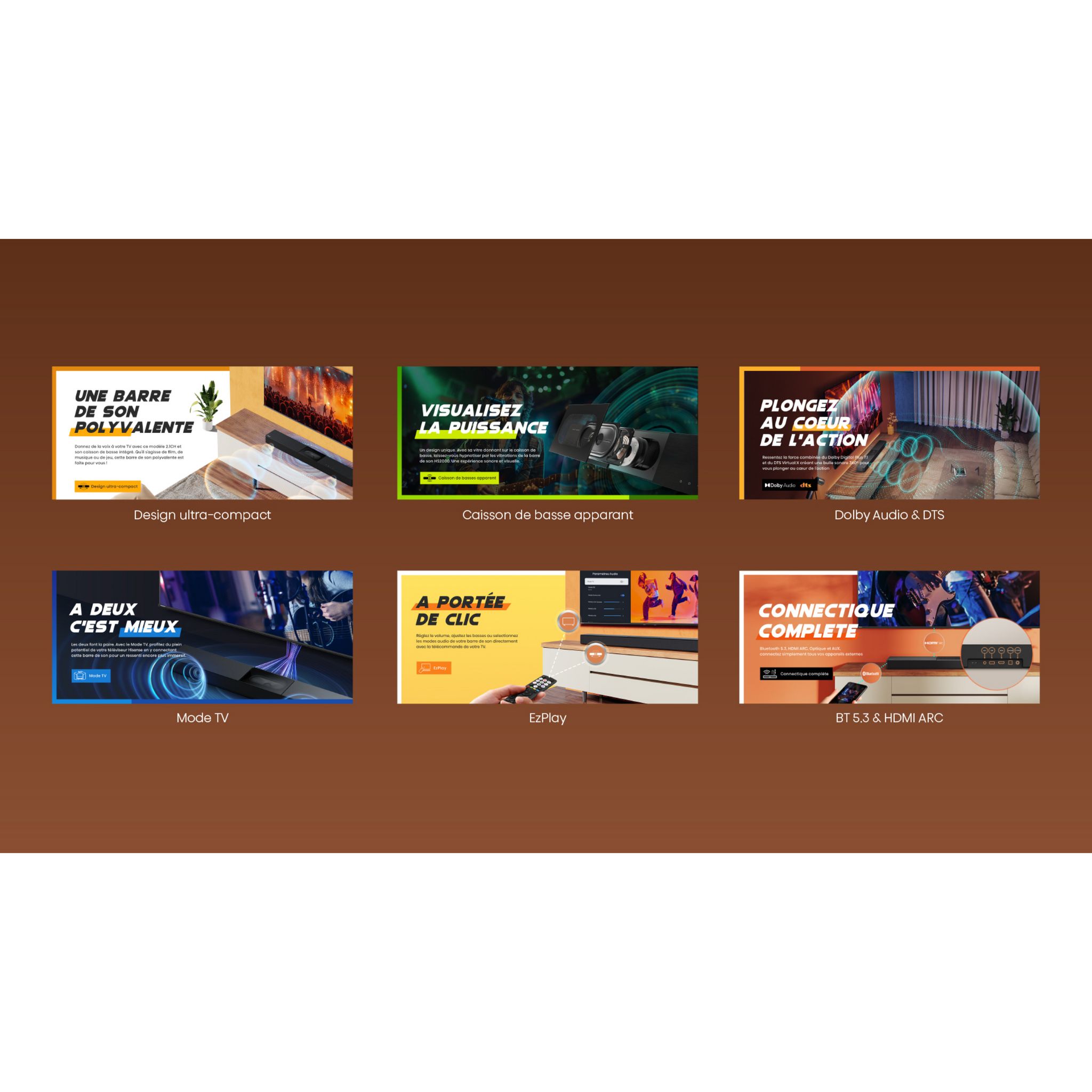 Voir la diapositive 16 : HISENSE Barre de son HS2000 - Noir