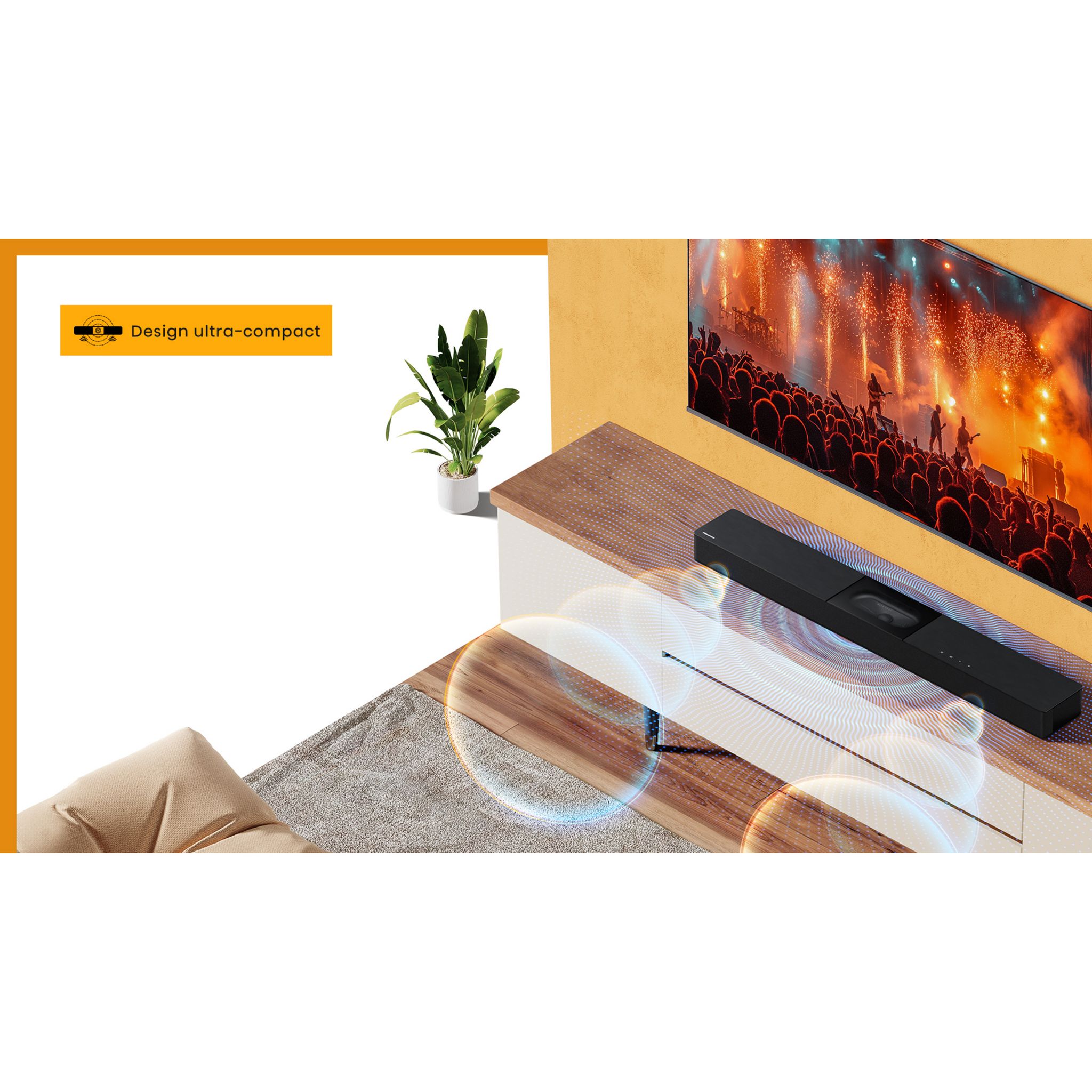 Voir la diapositive 11 : HISENSE Barre de son HS2000 - Noir