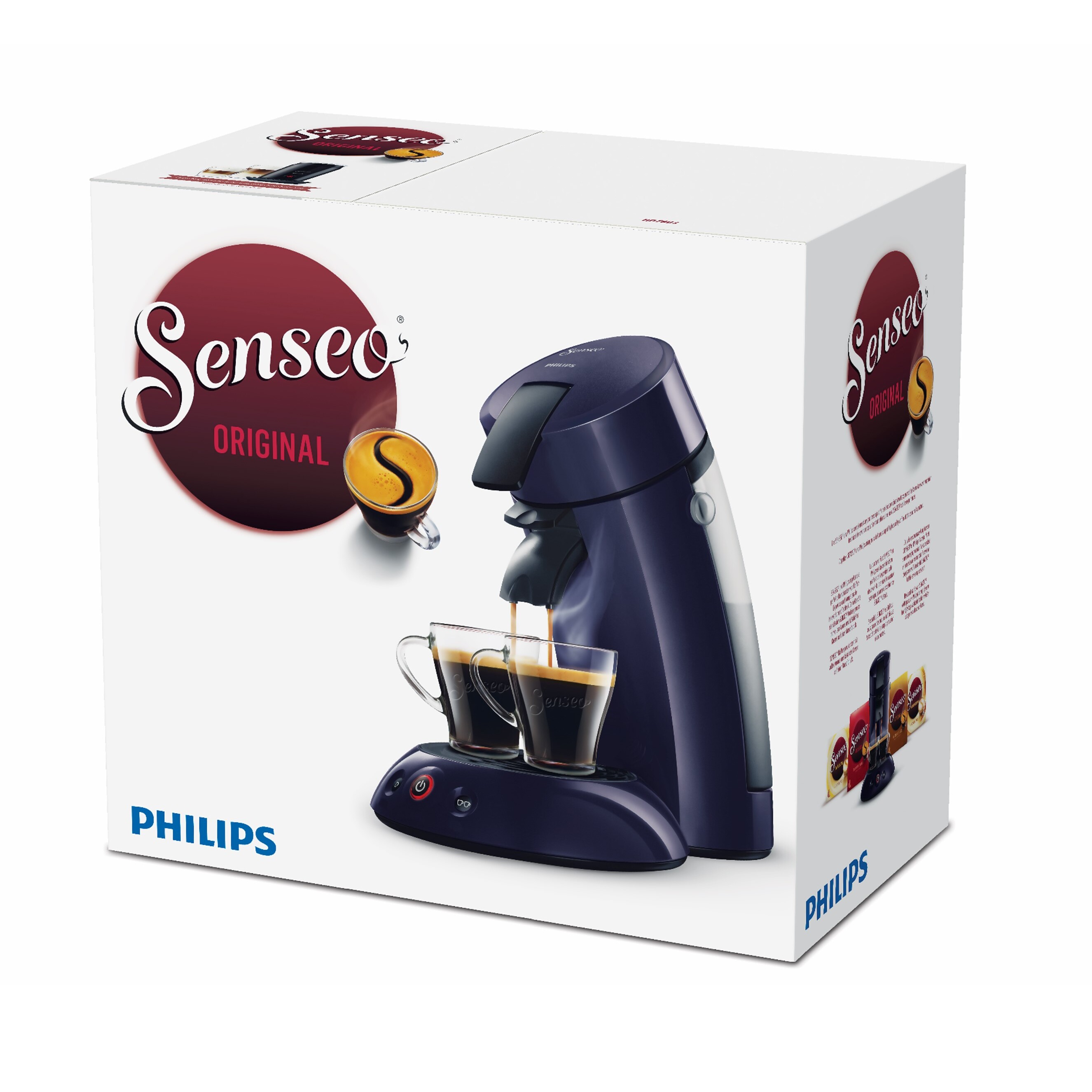 Voir la diapositive 4 : PHILIPS Machine à café à dosettes HD7806/71 - Bleu