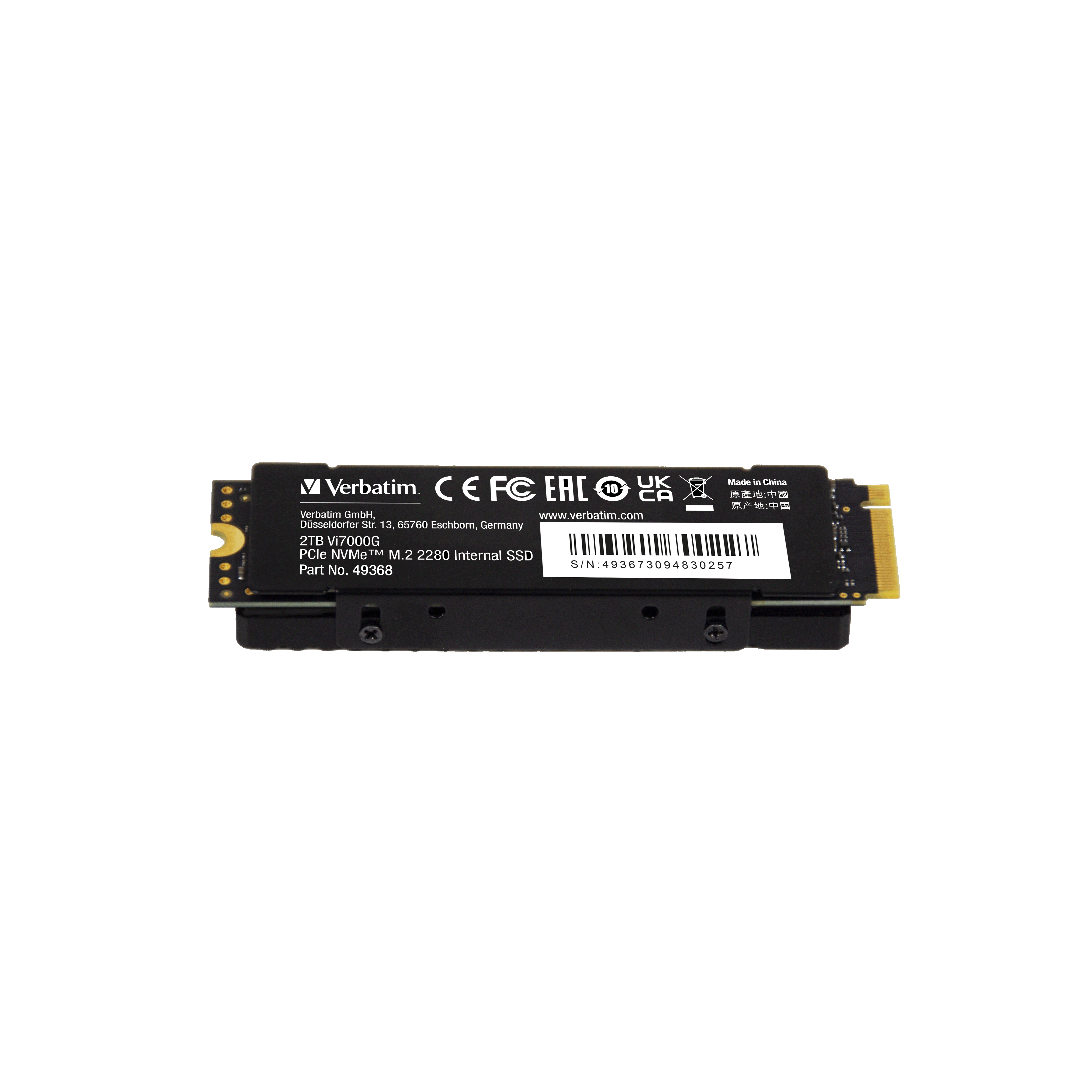 Voir la diapositive 3 : VERBATIM Disque SSD VI700G M2 2TO