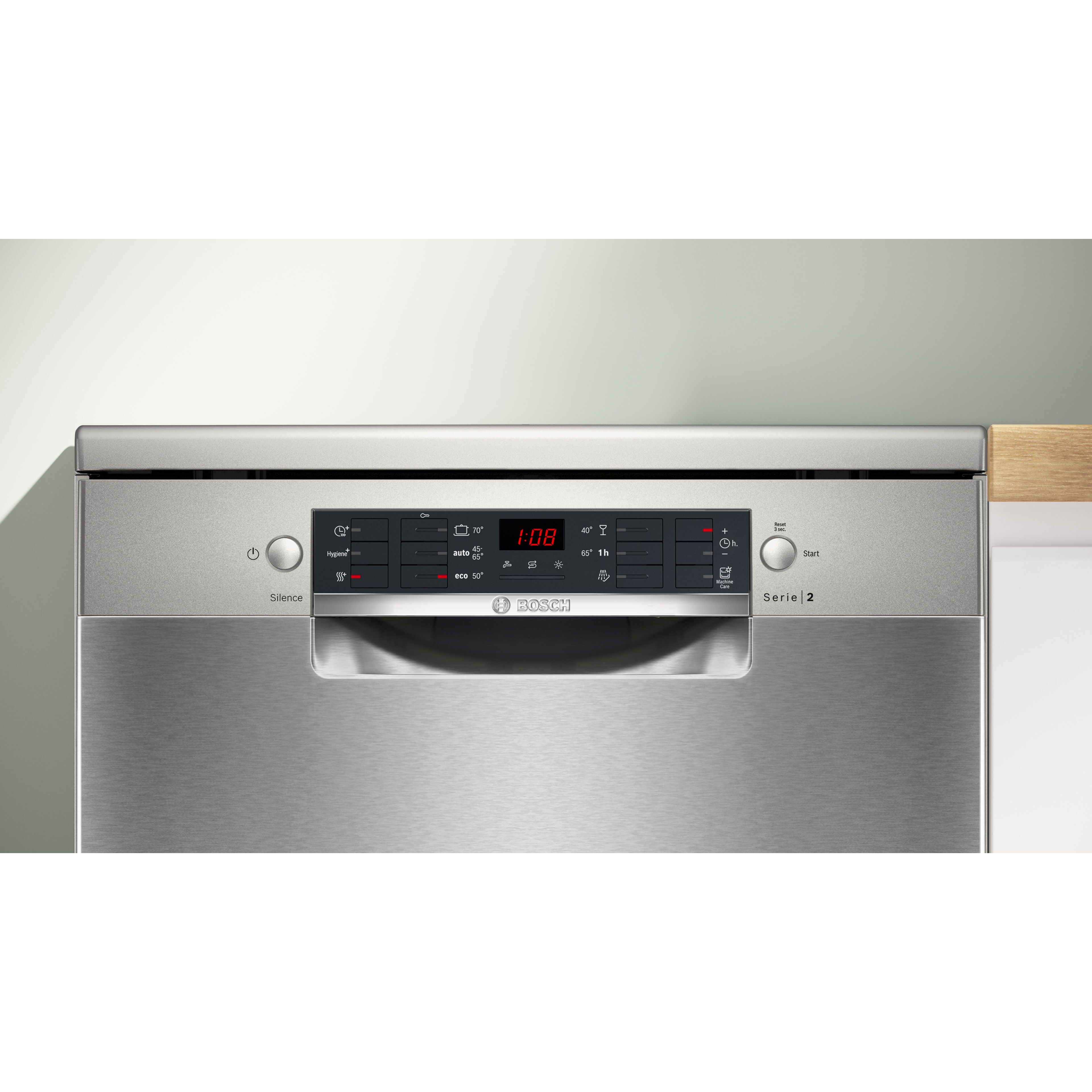 Voir la diapositive 3 : BOSCH Lave vaisselle pose libre SMS26AI01F, 60 cm, 12 couverts, 48 dB, E