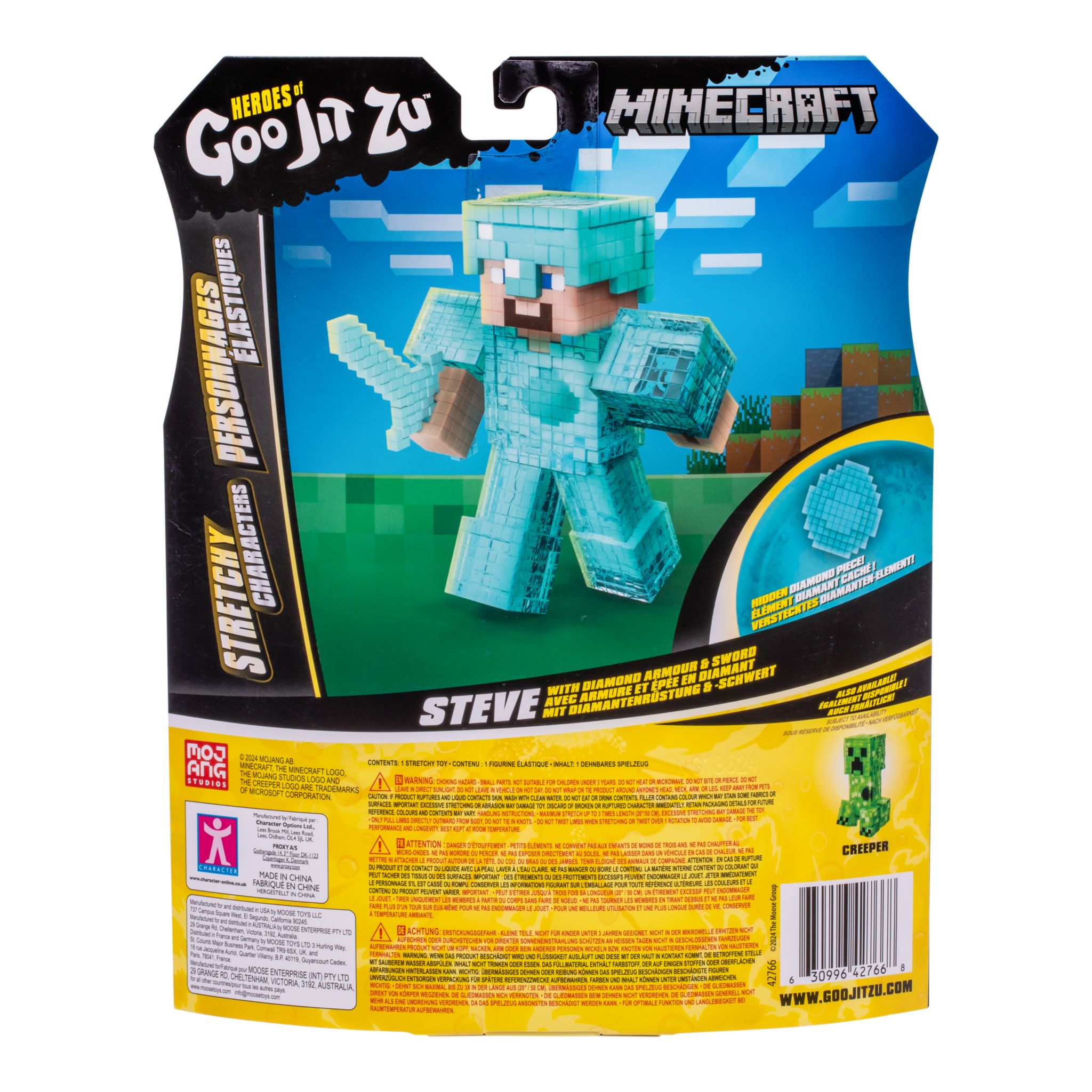 Voir la diapositive 2 : MOOSE Figurine Goo Jit Zu Minecraft Steeve 11cm