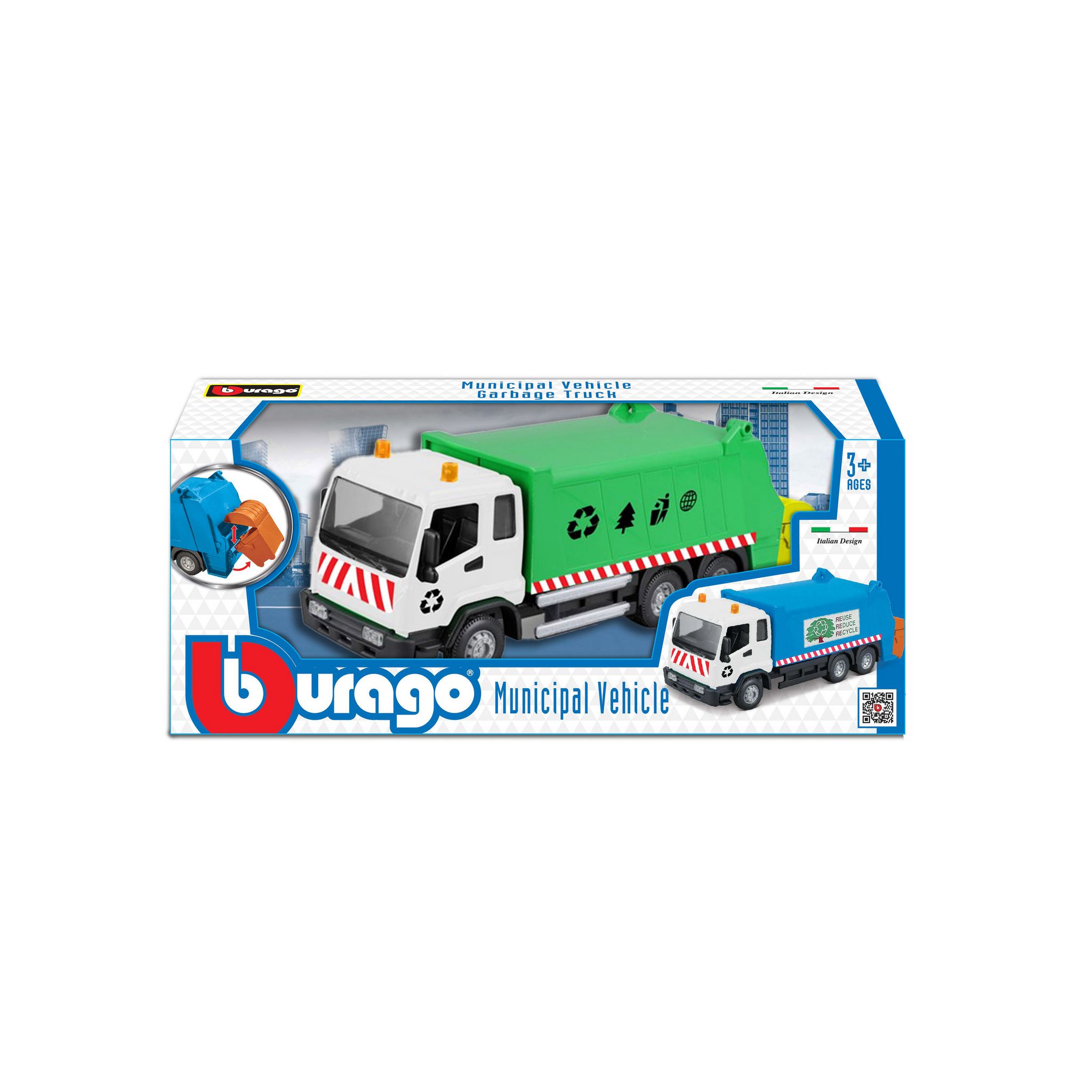 BBURAGO Camion Poubelle échelle 1/50ème