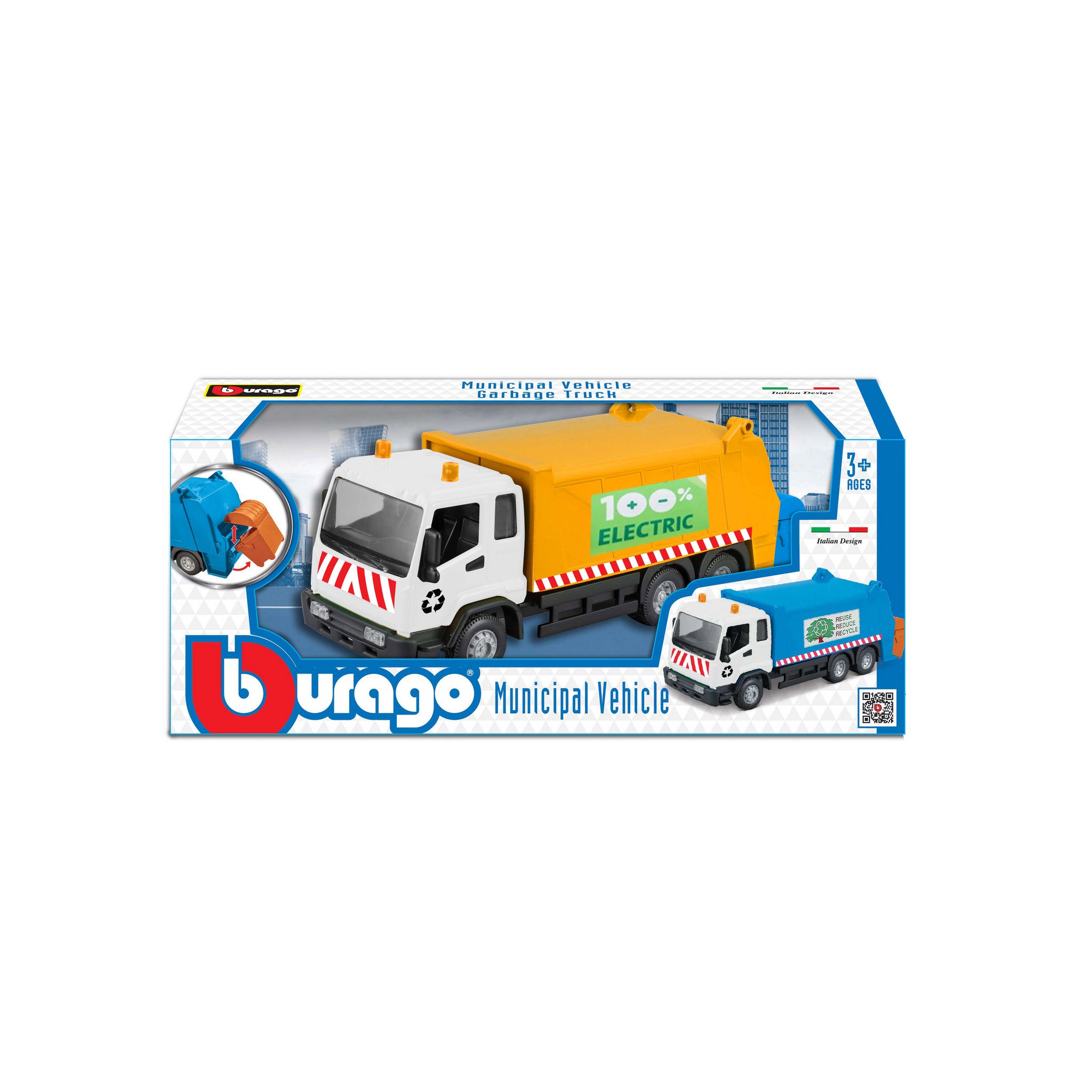 Voir la diapositive 3 : BBURAGO Camion Poubelle échelle 1/50ème