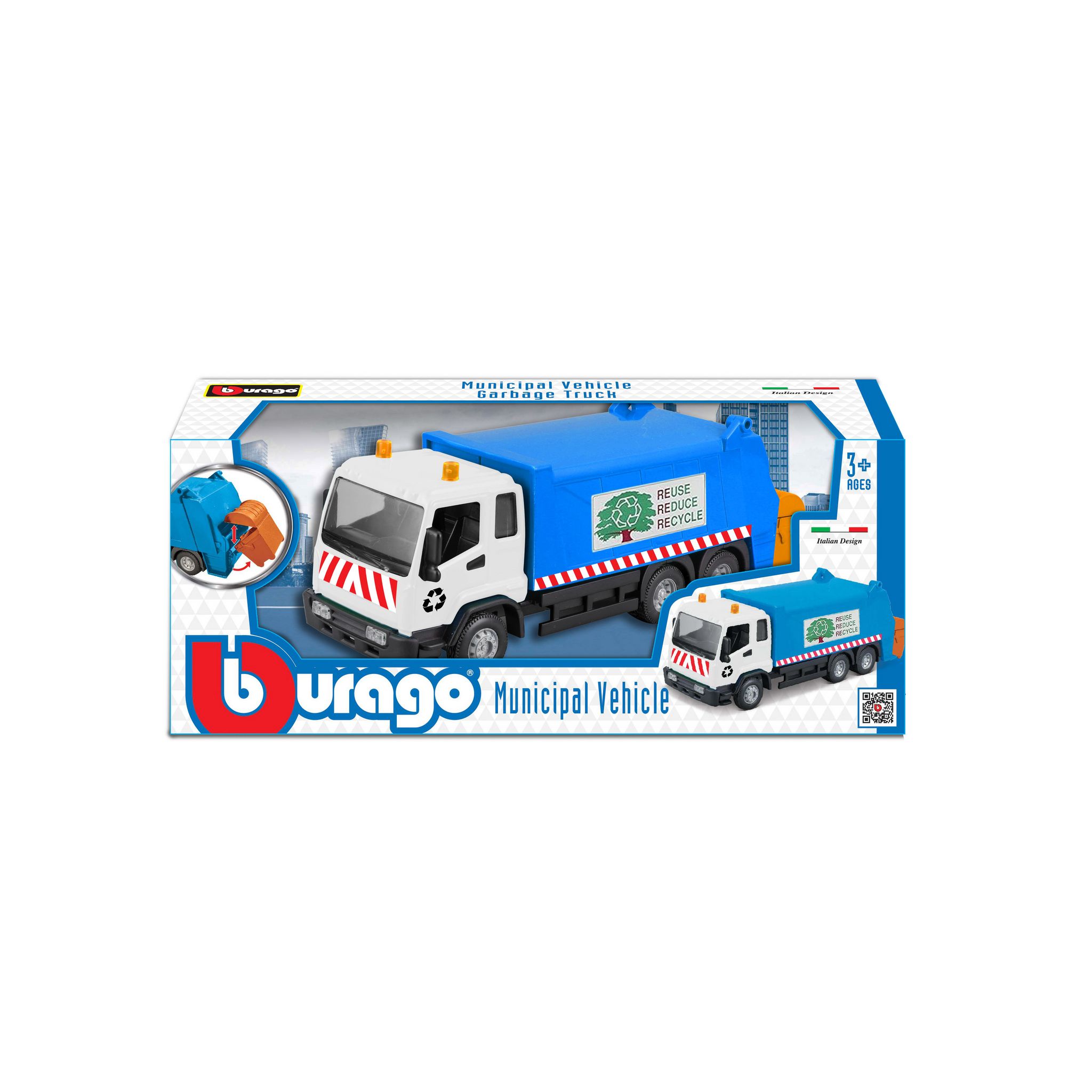 Voir la diapositive 4 : BBURAGO Camion Poubelle échelle 1/50ème