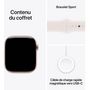Voir la diapositive 3 : APPLE Montre connectée Watch 10 42mm Alu taille S/M - Or Rose