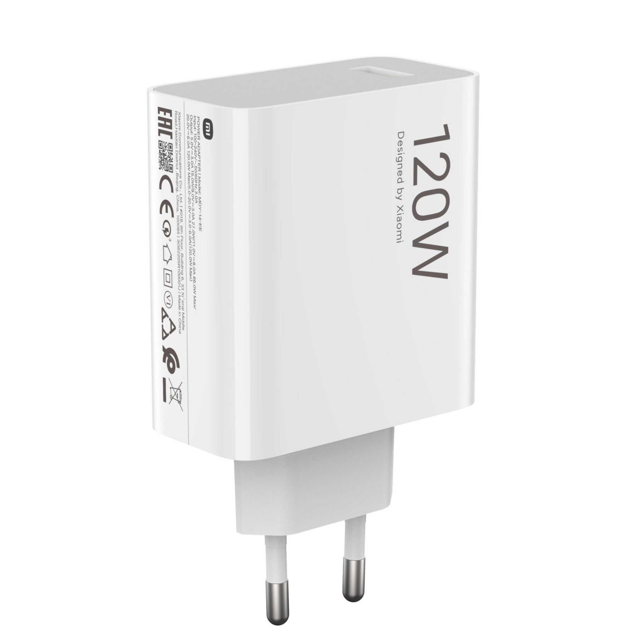 Voir la diapositive 3 : XIAOMI Charge maison USB A 120W - Blanc