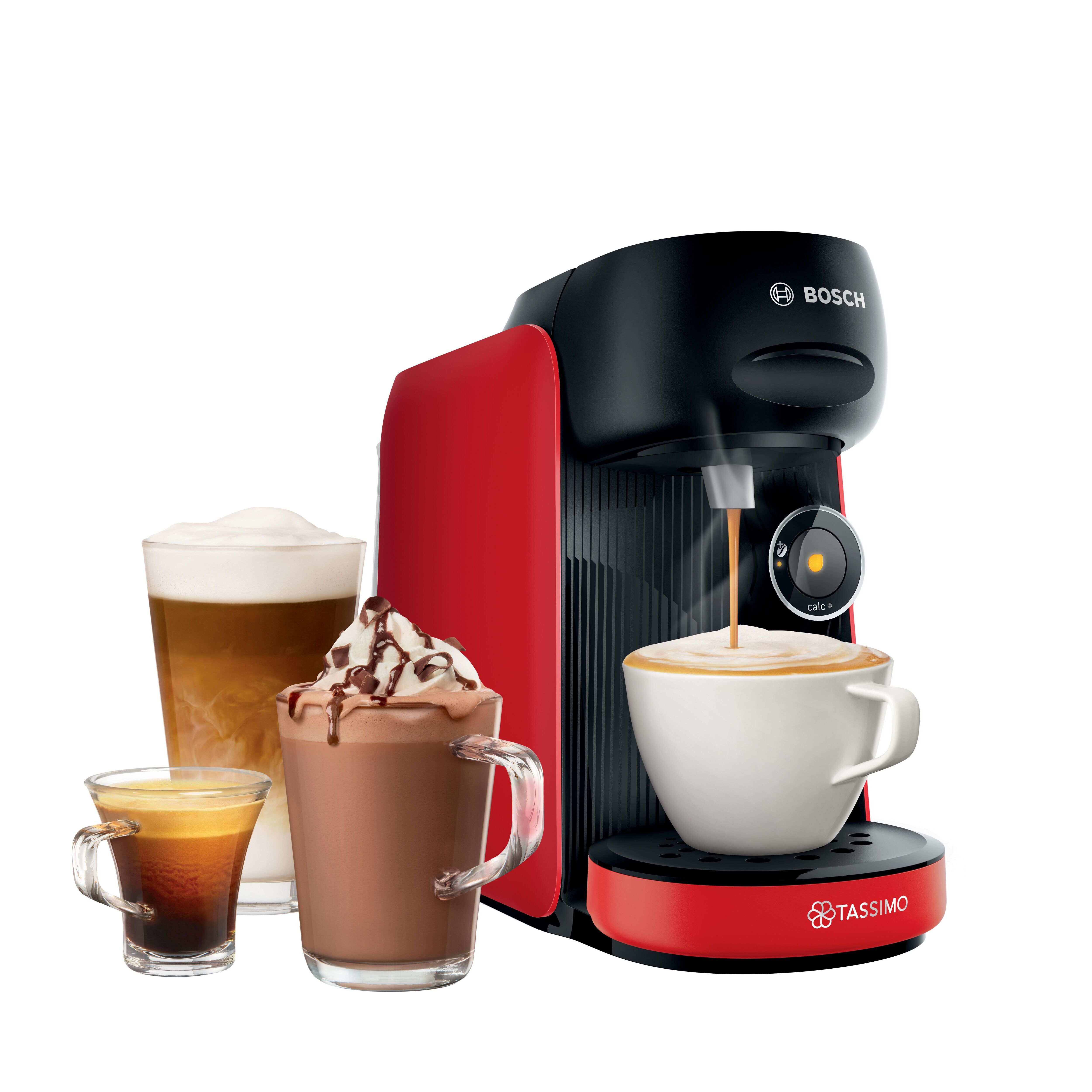 Voir la diapositive 2 : BOSCH Machine à café à dosette TAS163EC3 - Rouge