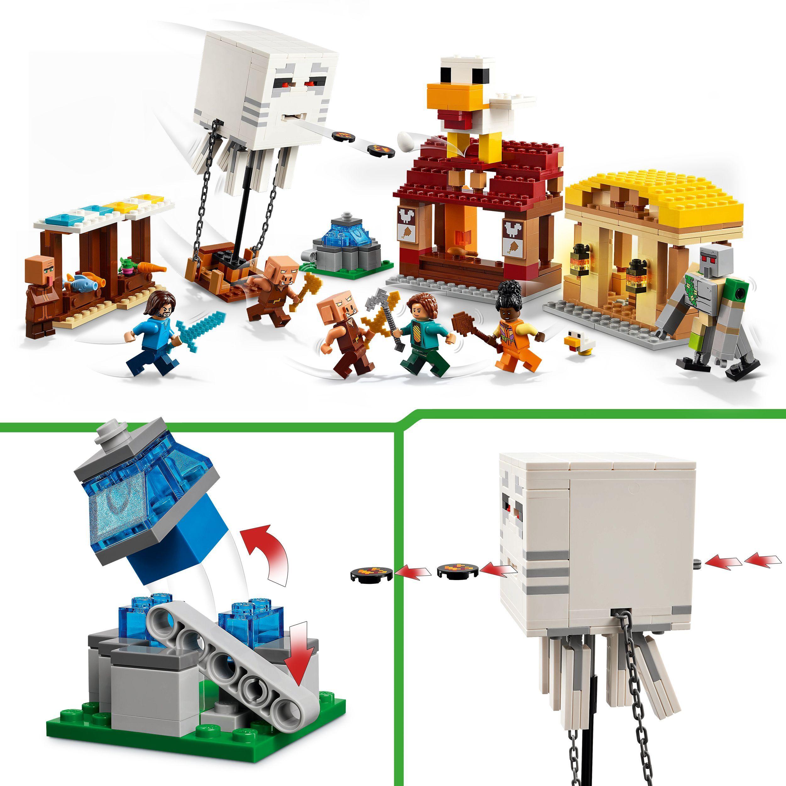 Voir la diapositive 4 : LEGO Minecraft 21273 Les Ghasts à l’Attaque du Village - Jeu pour garçon dès 10 ans