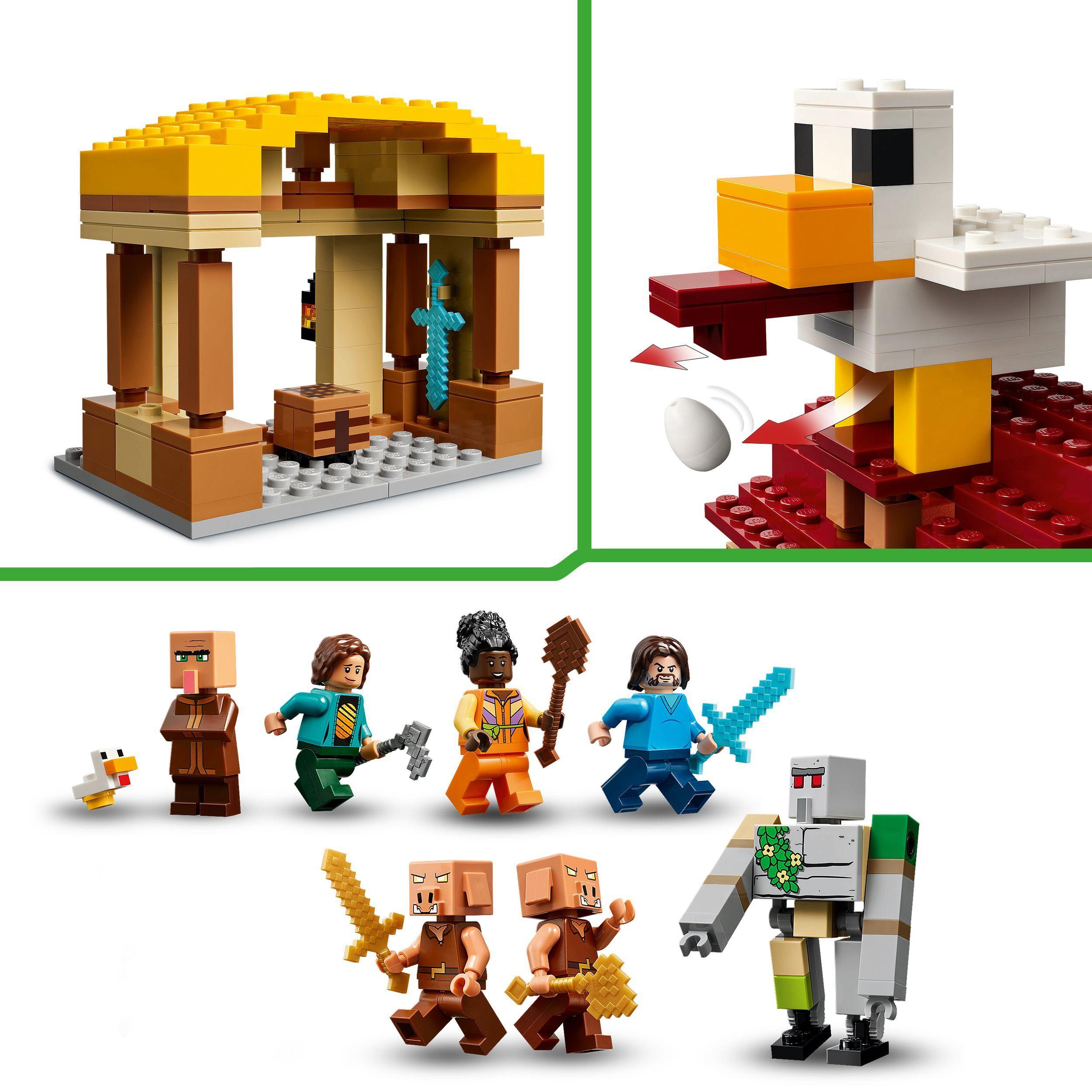 Voir la diapositive 5 : LEGO Minecraft 21273 Les Ghasts à l’Attaque du Village - Jeu pour garçon dès 10 ans