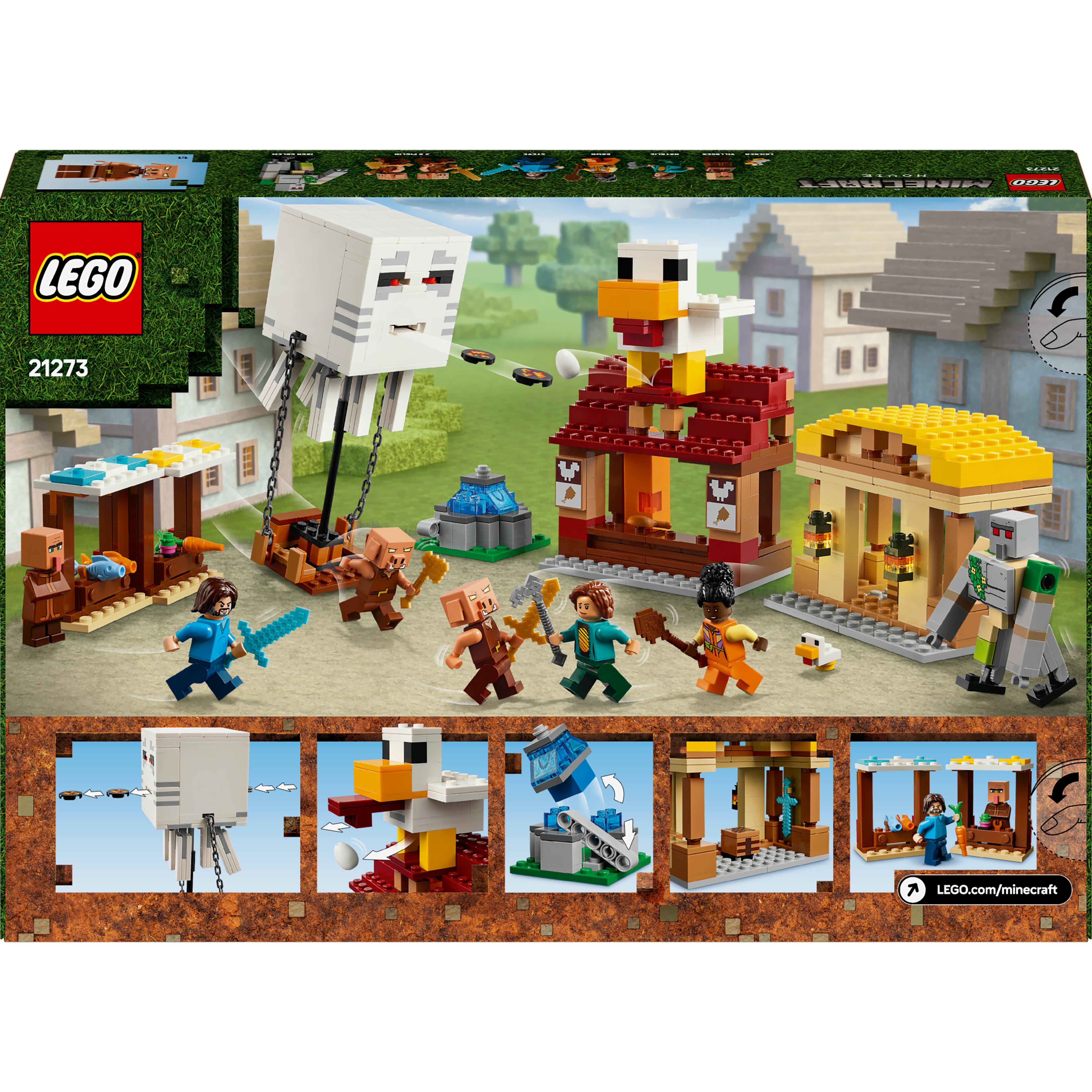 Voir la diapositive 8 : LEGO Minecraft 21273 Les Ghasts à l’Attaque du Village - Jeu pour garçon dès 10 ans