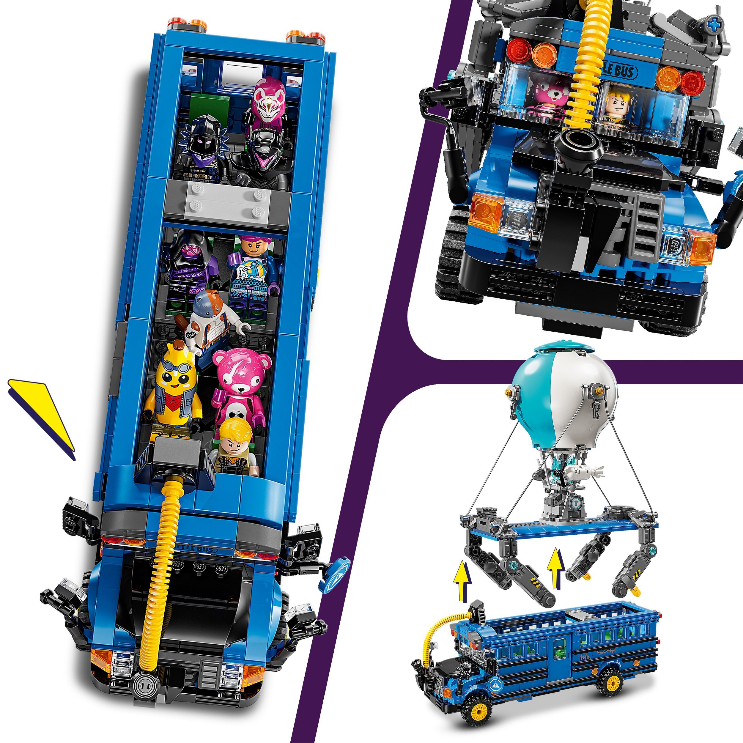 Voir la diapositive 4 : LEGO Fortnite 77073 Bus de combat - Jeu de construction collector inspiré du jeu vidéo