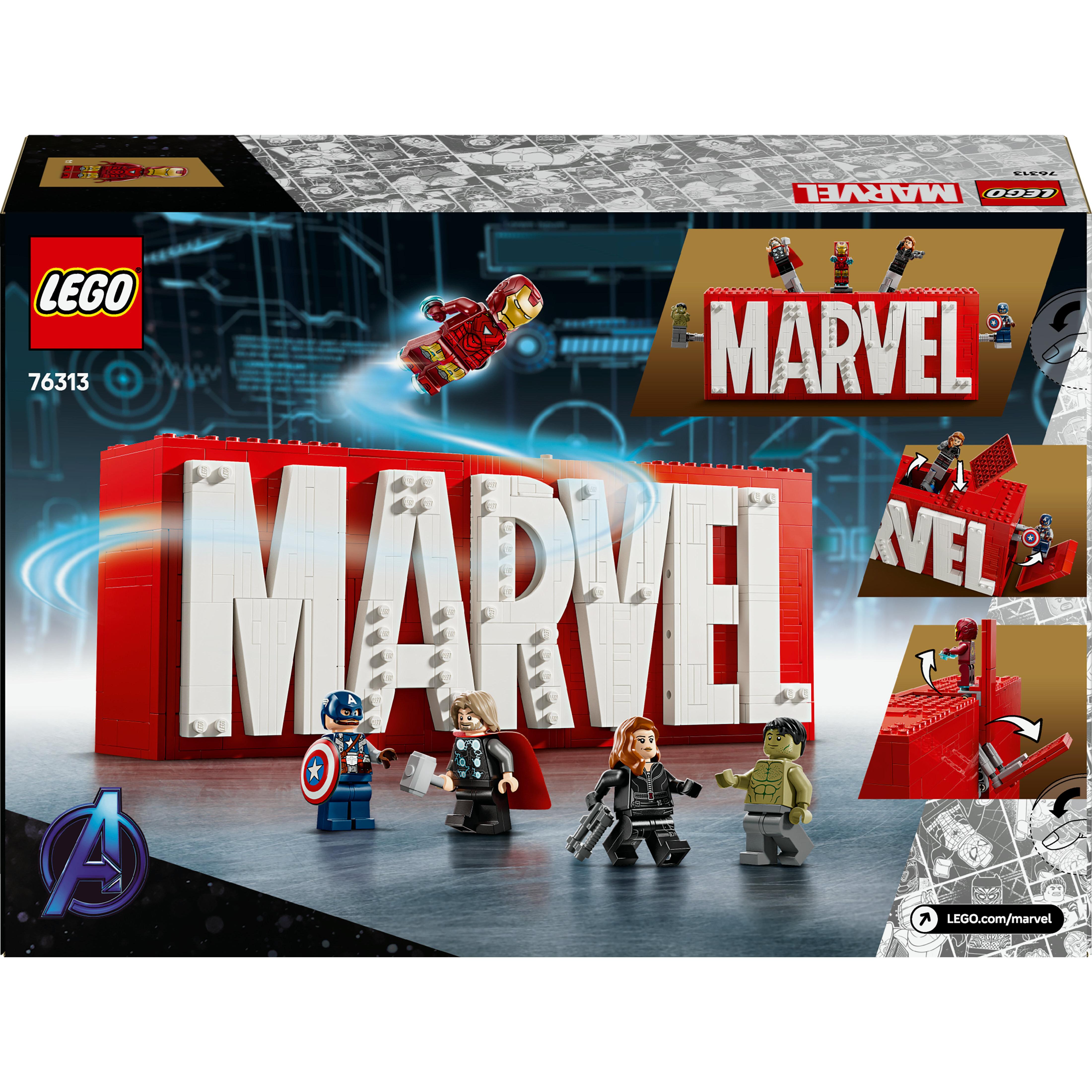 Voir la diapositive 3 : LEGO Marvel 76313 Logo MARVEL et ses super héros - Jeu de construction Avengers dès 12 ans