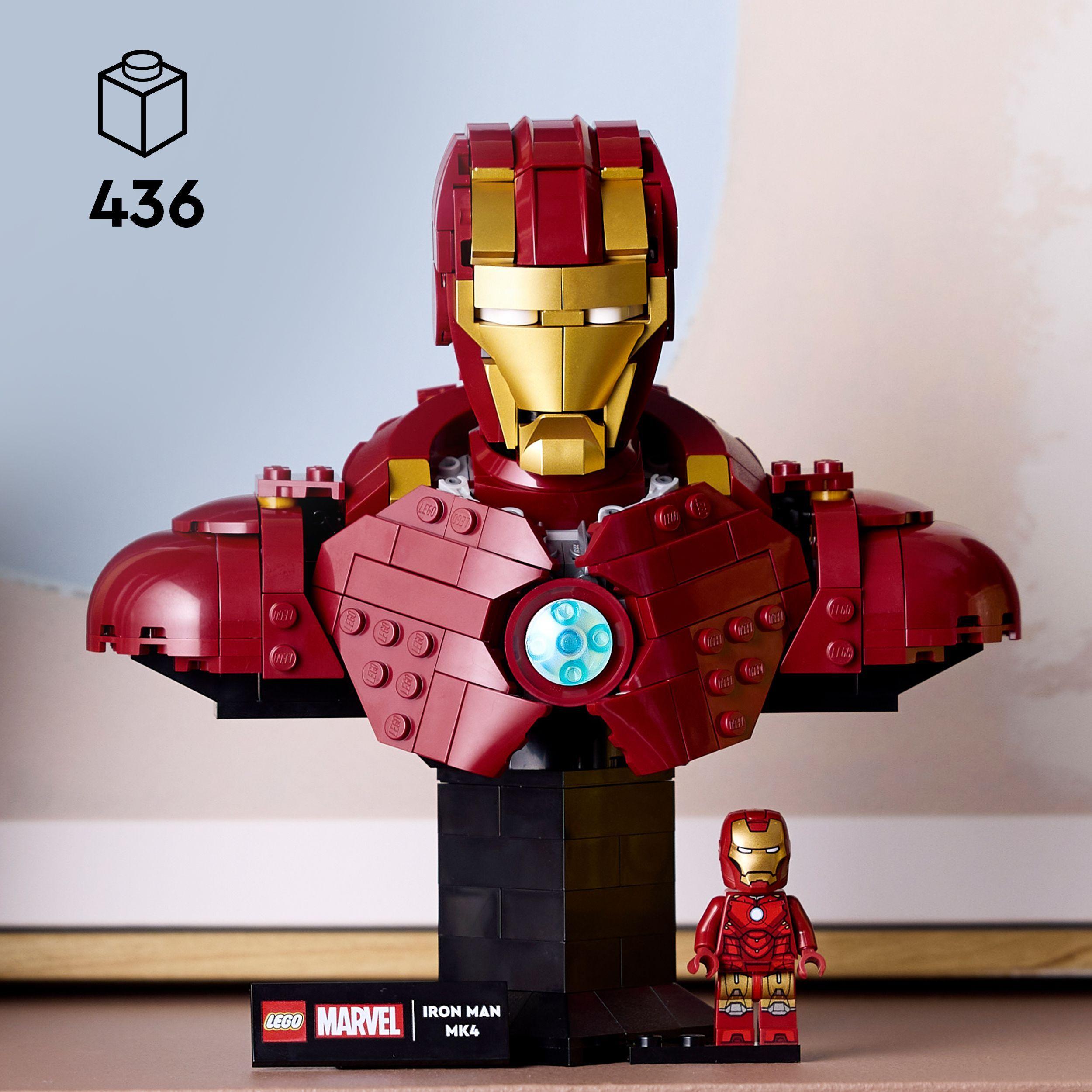 Voir la diapositive 3 : LEGO Marvel 76327 Buste d’Iron Man MK4 - Set de Construction pour Adulte - Idée Cadeau