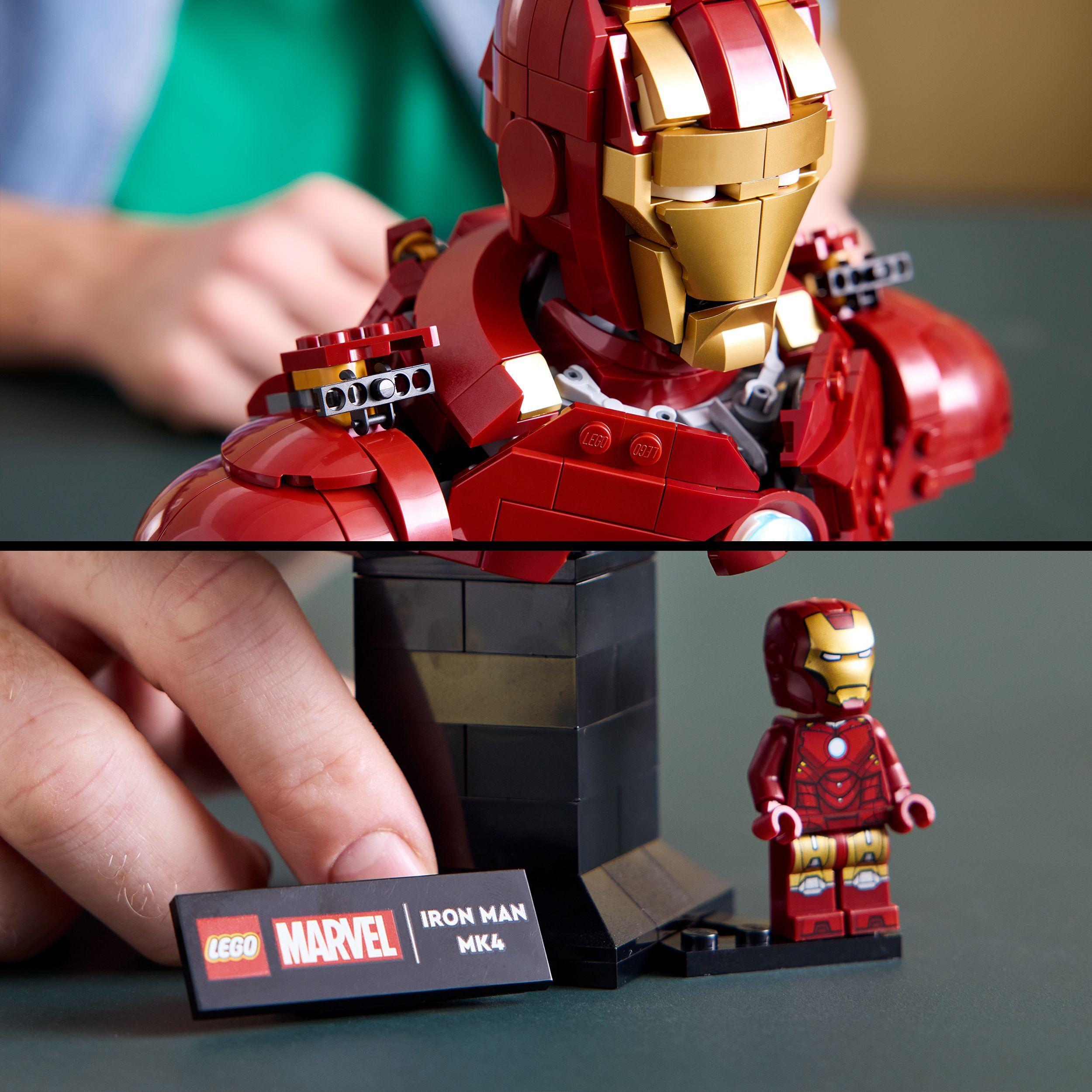 Voir la diapositive 6 : LEGO Marvel 76327 Buste d’Iron Man MK4 - Set de Construction pour Adulte - Idée Cadeau